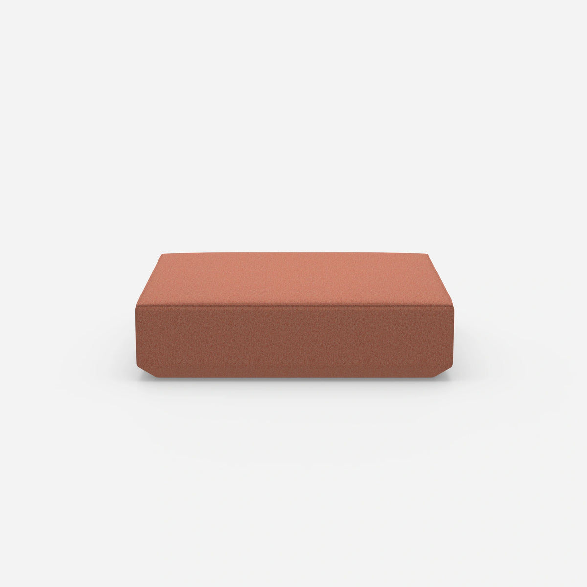 Roter Pouf von vorne