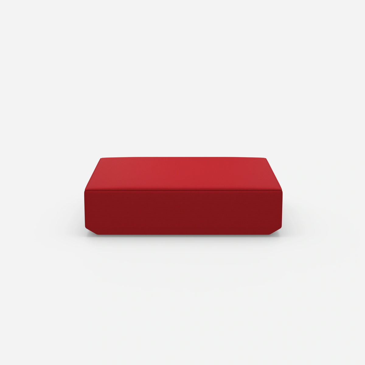 Roter Pouf von vorne