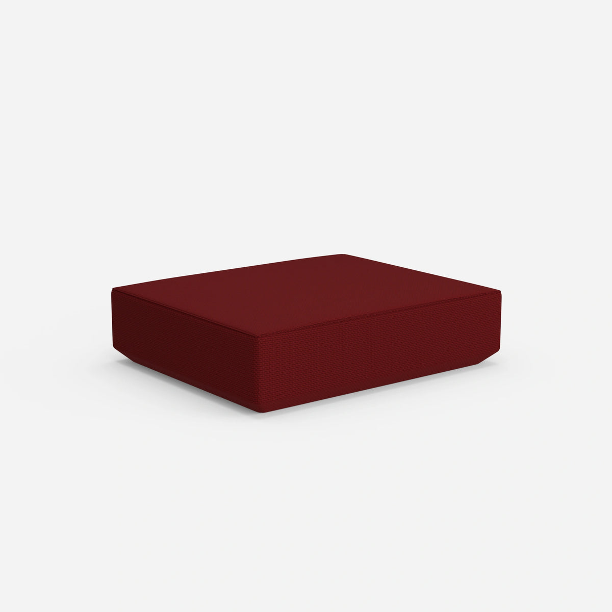 Roter Pouf von hinten
