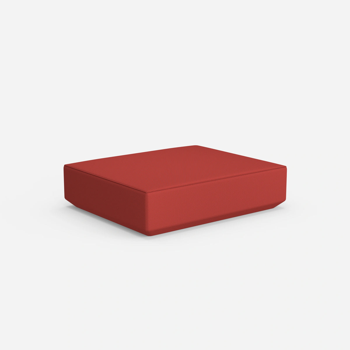 Roter Pouf von hinten