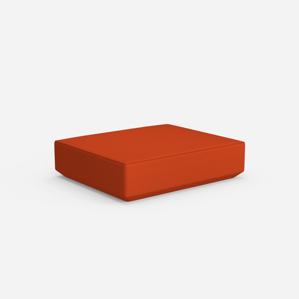 Roter Pouf von hinten