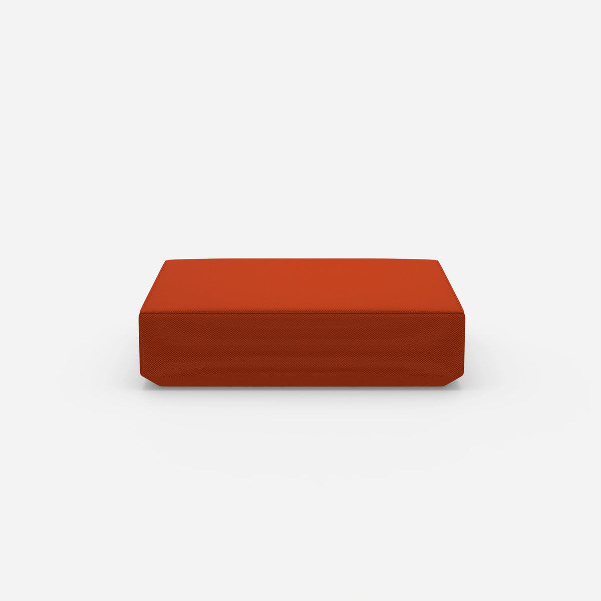 Roter Pouf von vorne
