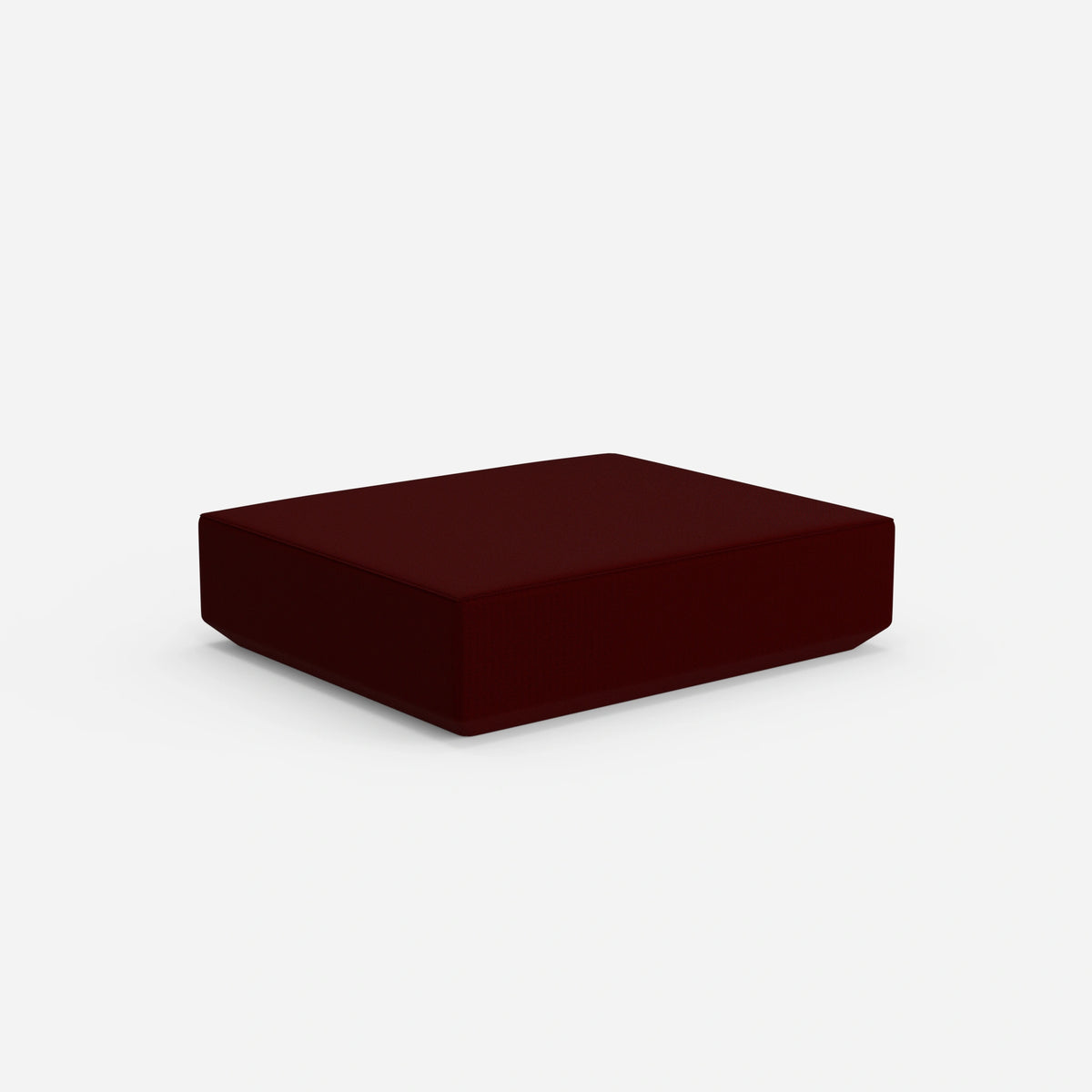 Roter Pouf von hinten