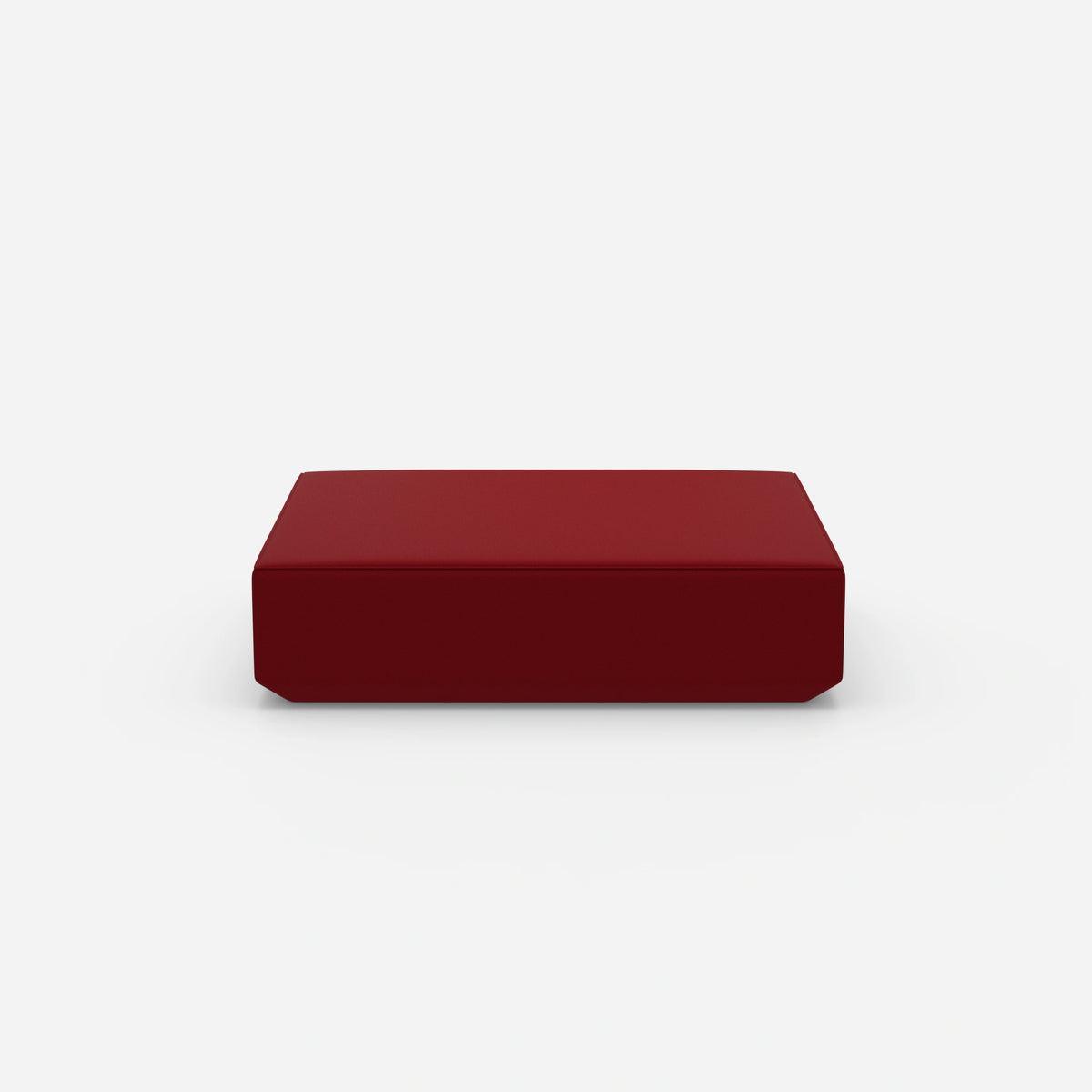 Roter Pouf von vorne