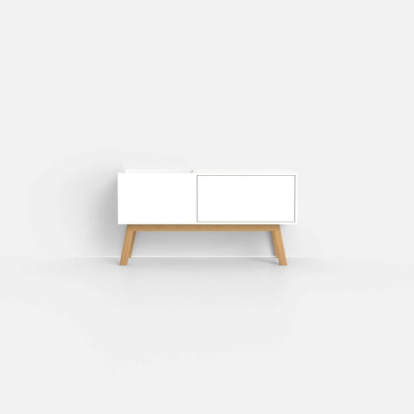 Record shelf SB004 from the front