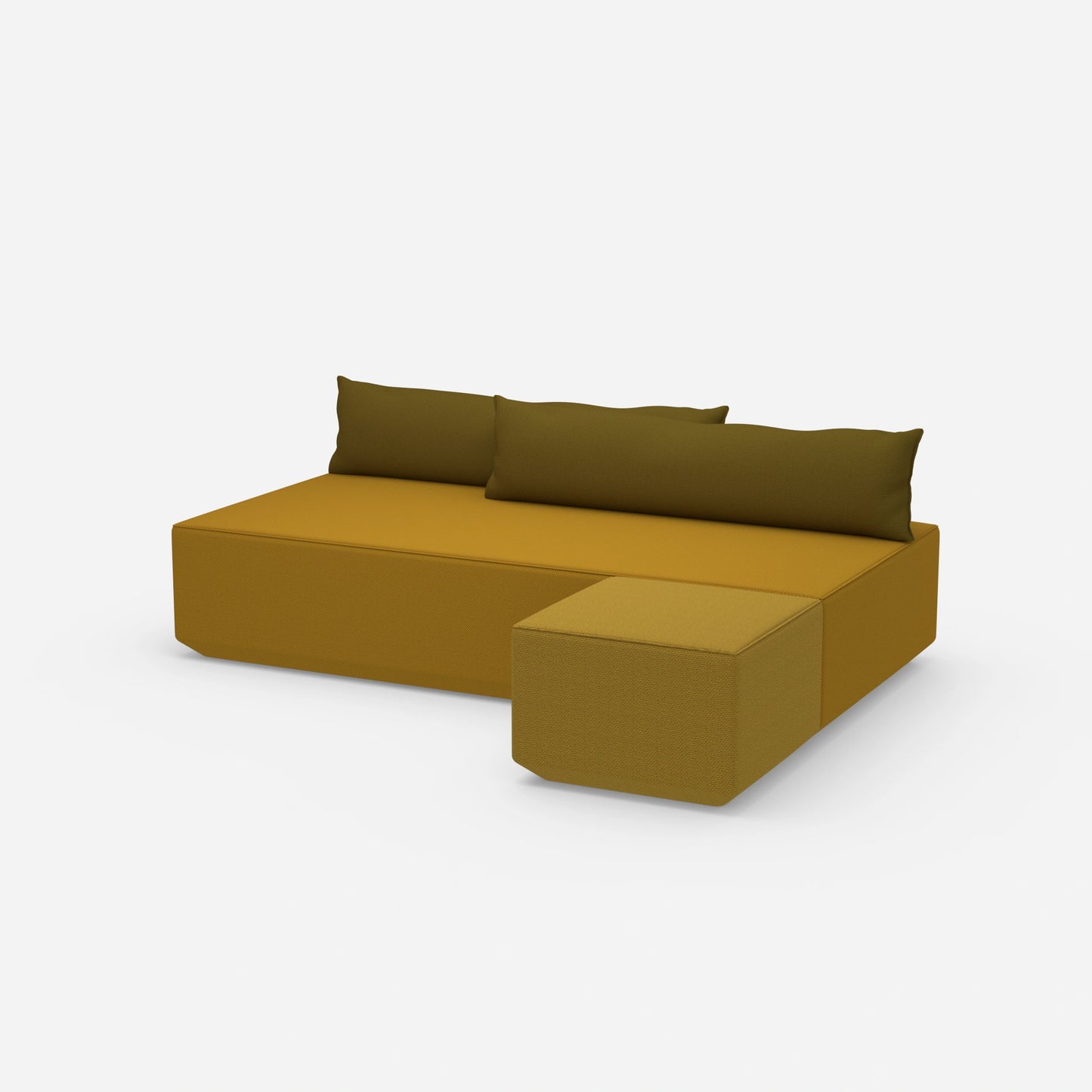 Schlafsofa 2m breit von der Seite