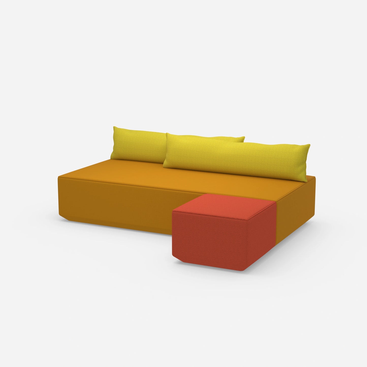 Schlafsofa 2m breit von der Seite