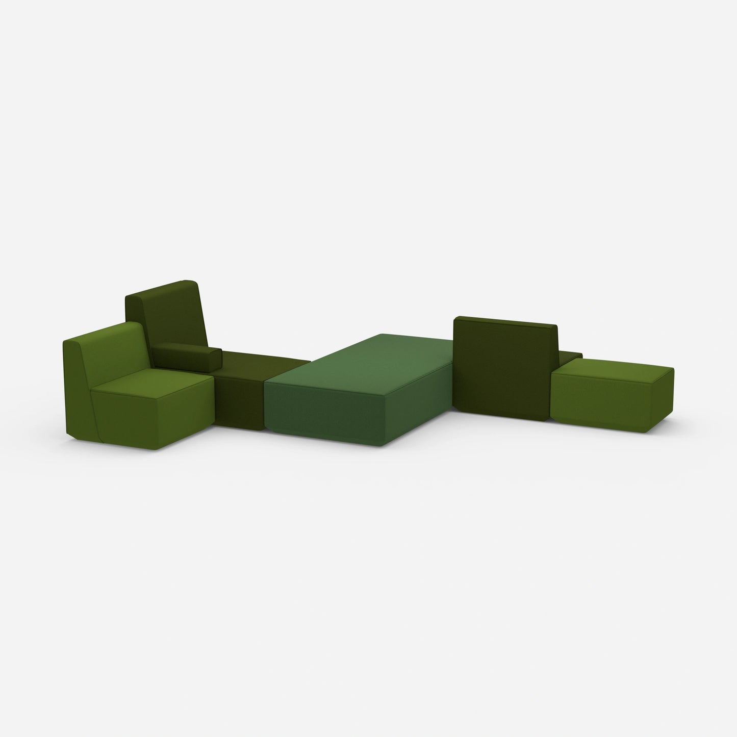 Schlafsofa bunt von der Seite