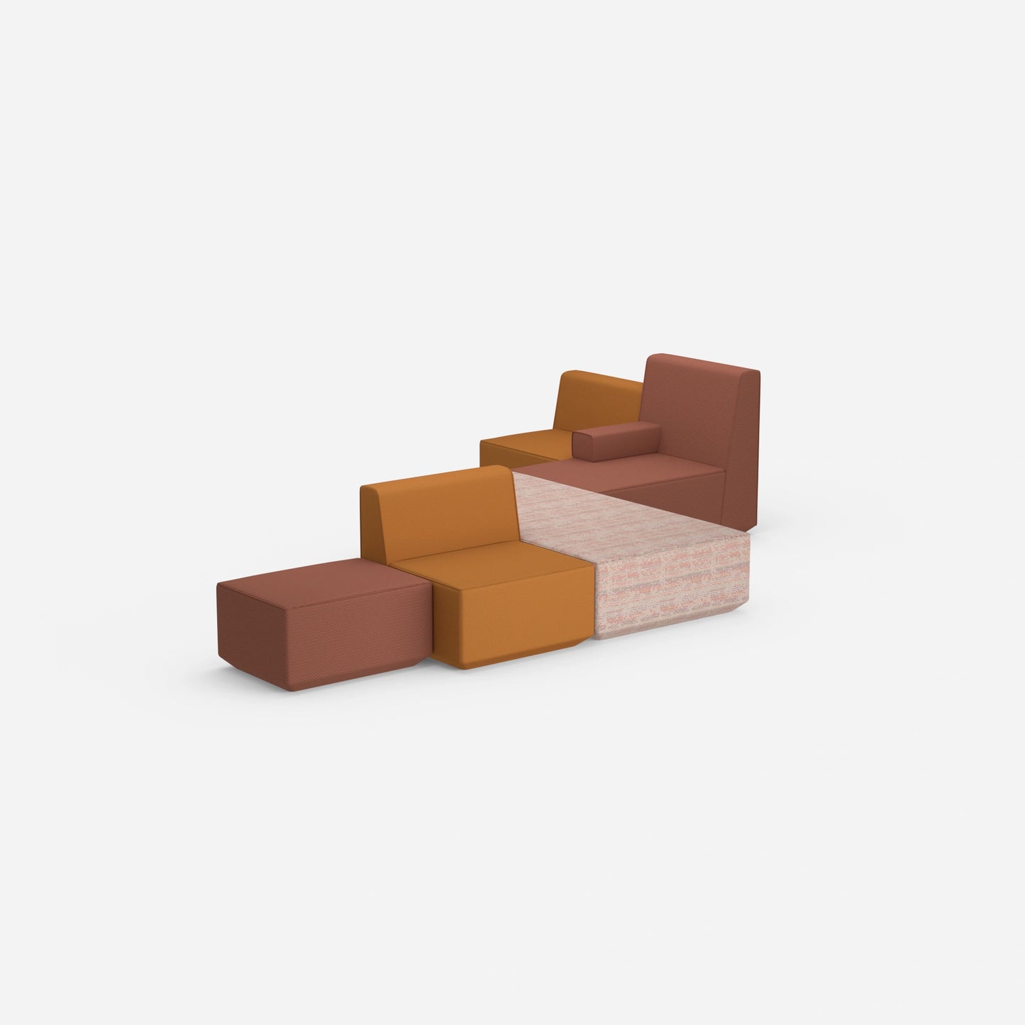 Schlafsofa bunt von hinten