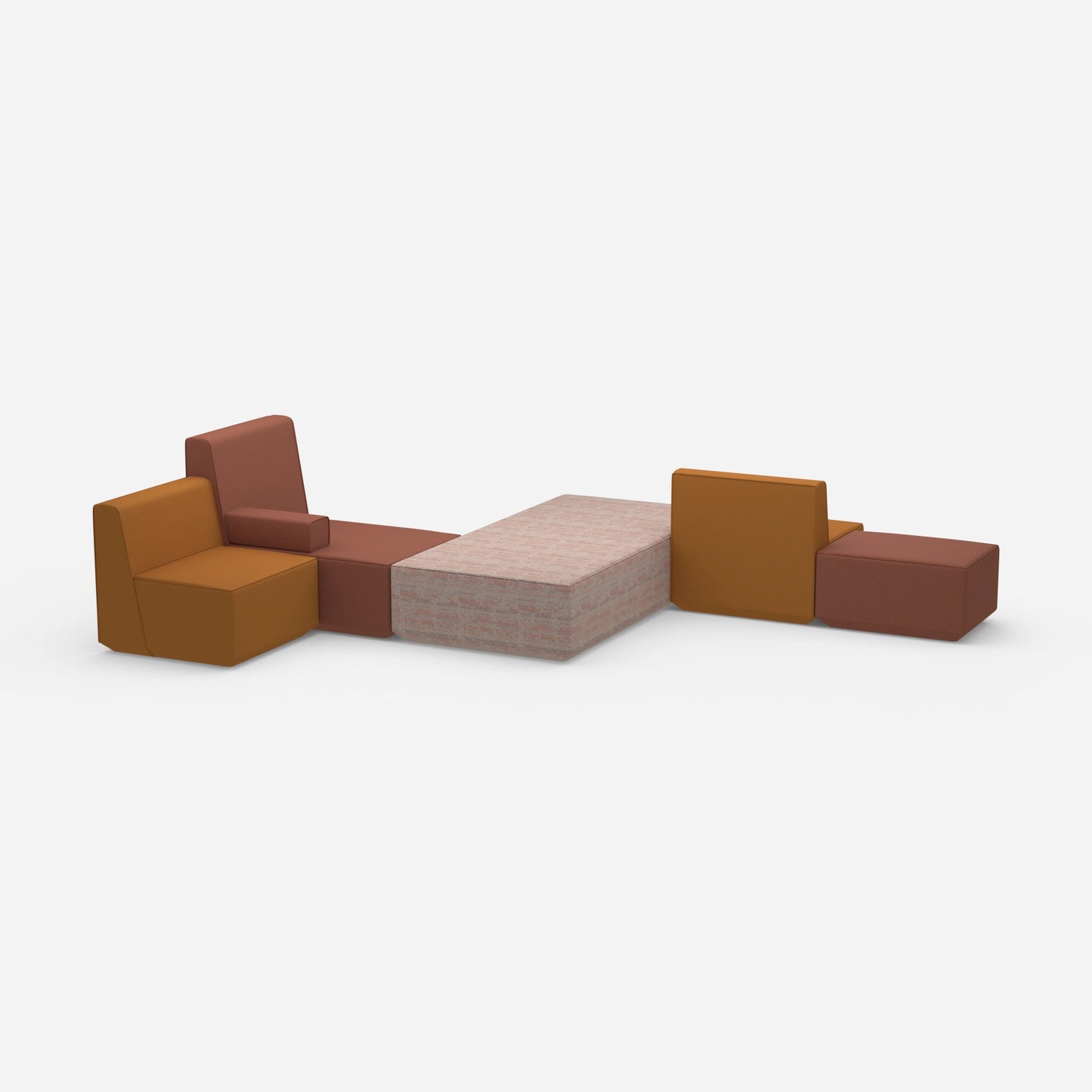 Schlafsofa bunt von der Seite