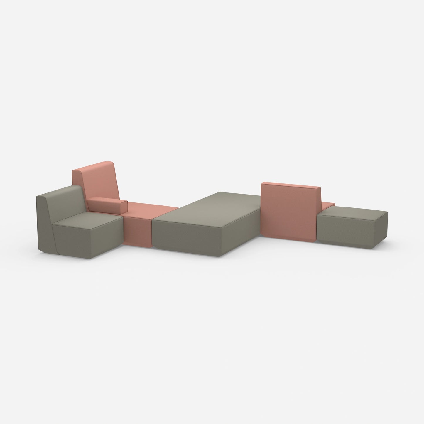 Schlafsofa bunt von der Seite