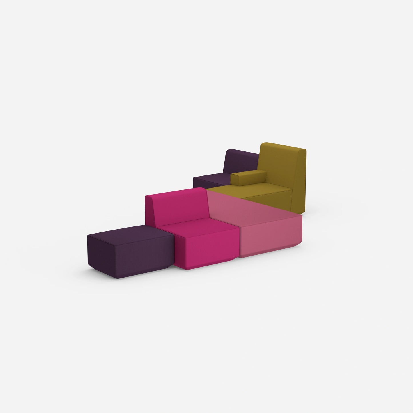 Schlafsofa bunt von hinten