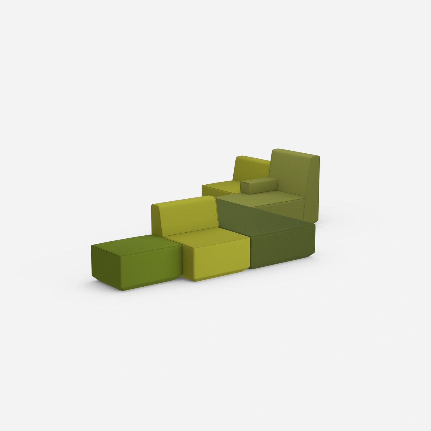 Schlafsofa bunt von hinten