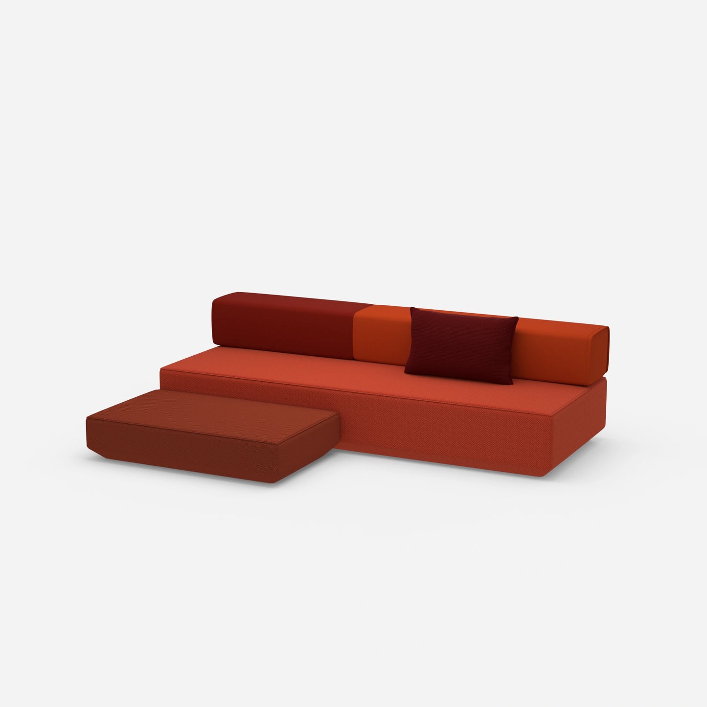 Schlafsofa Hocker von der Seite