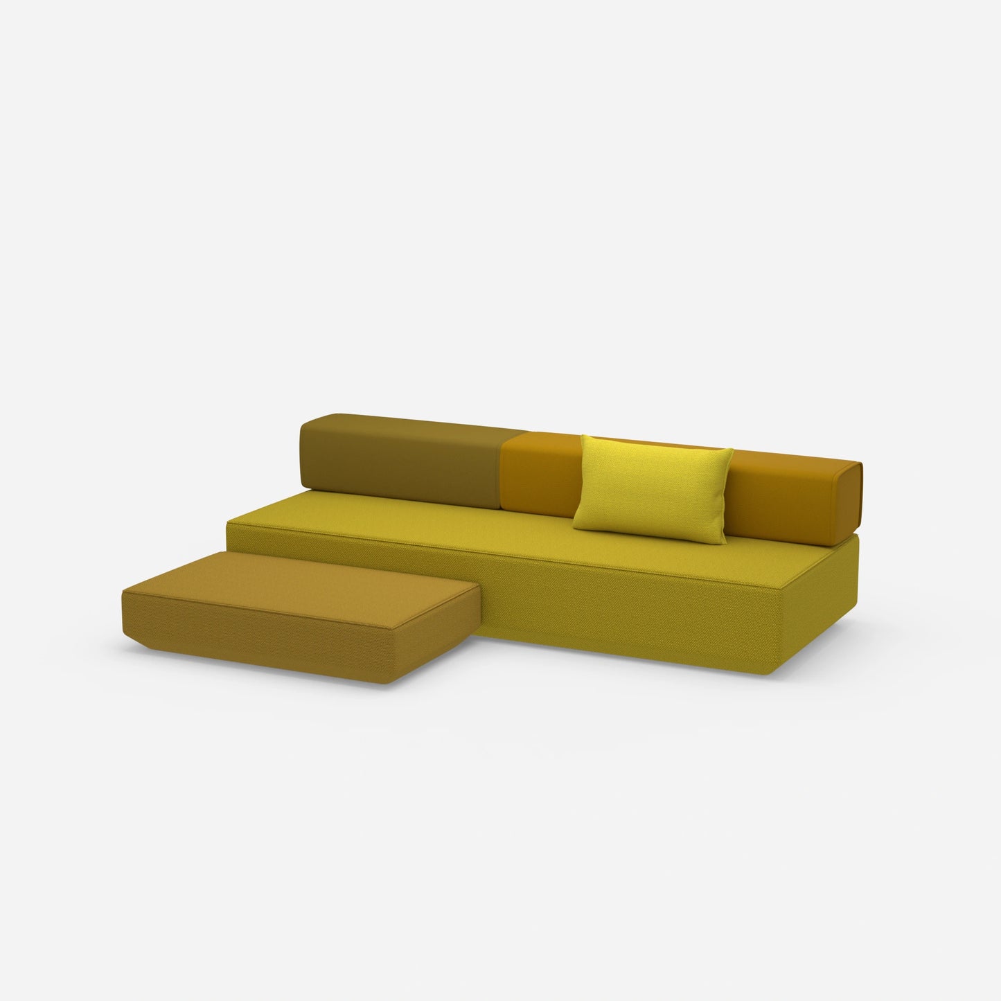 Schlafsofa Hocker von der Seite
