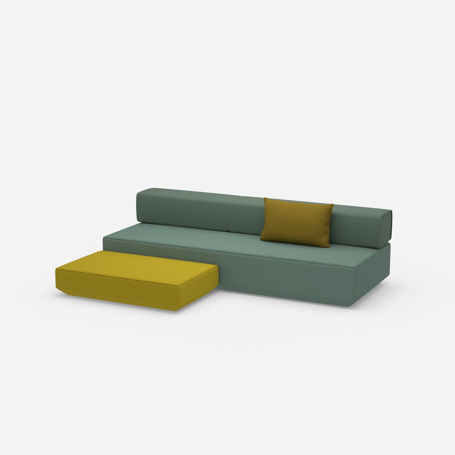Schlafsofa Hocker von der Seite