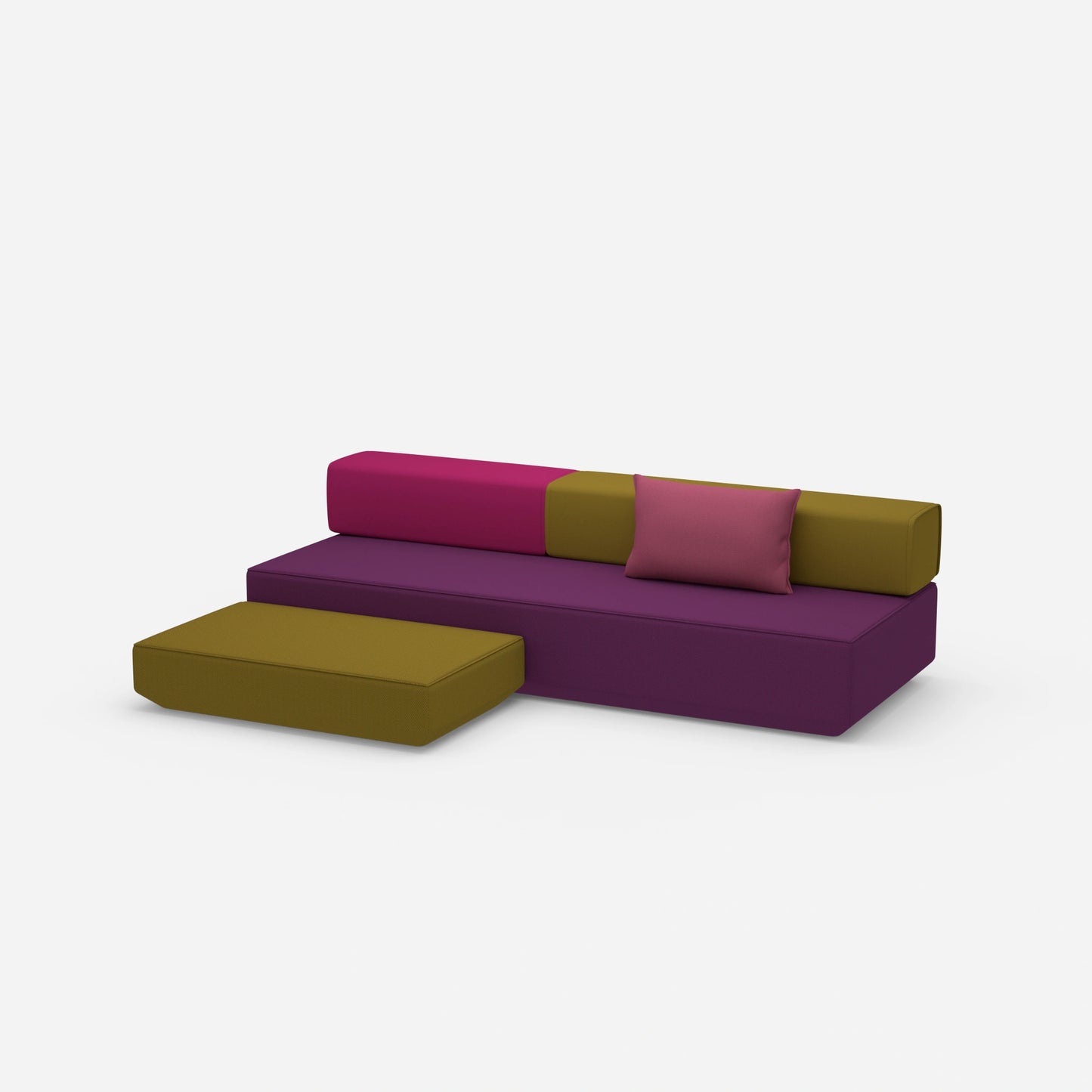 Schlafsofa Hocker von der Seite