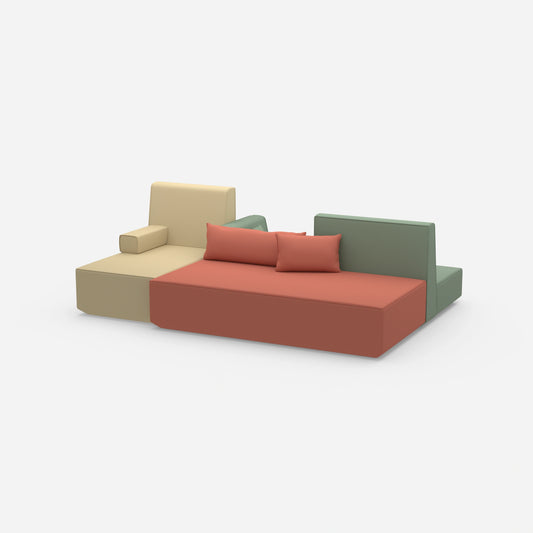 Schlafsofa kleiner Raum von der Seite
