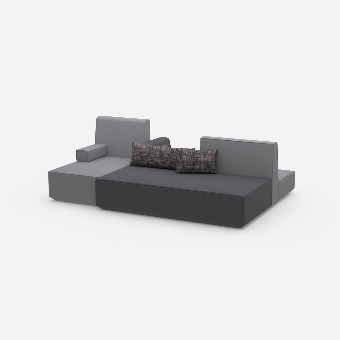 Schlafsofa kleiner Raum von der Seite
