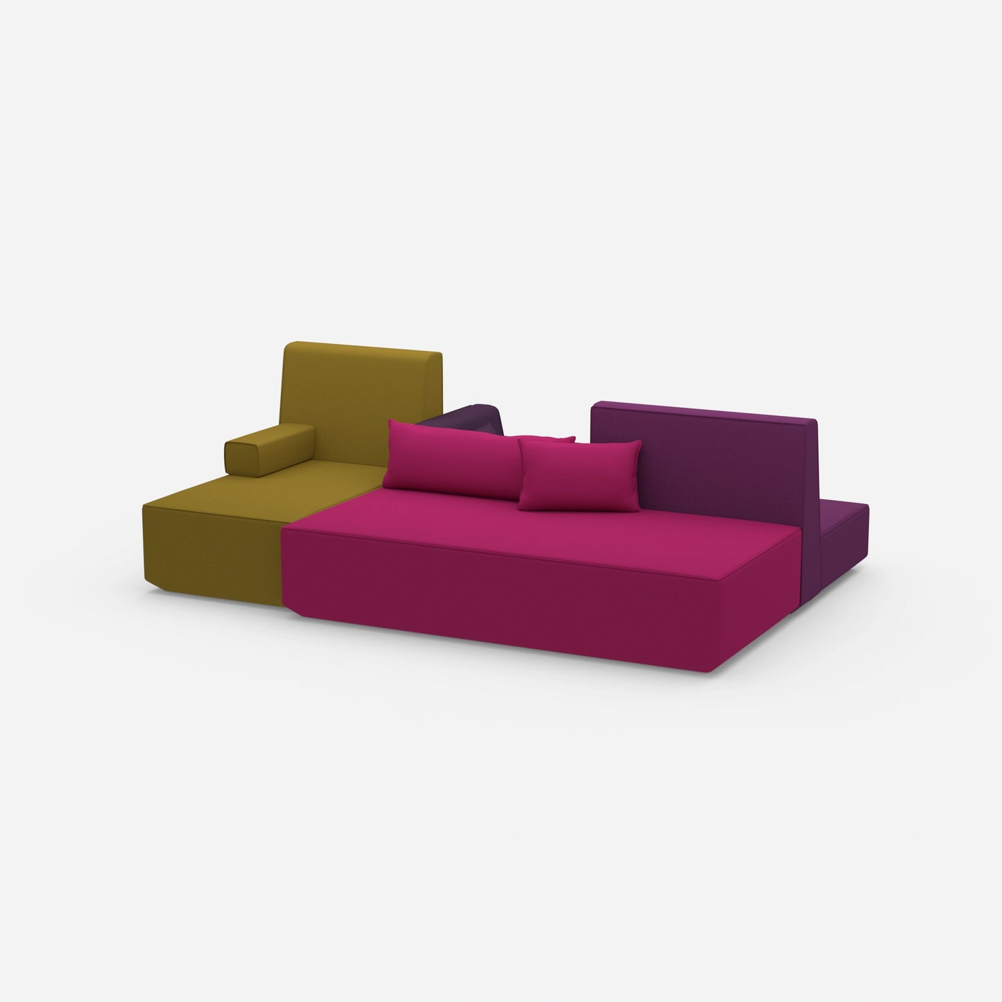 Schlafsofa kleiner Raum von der Seite