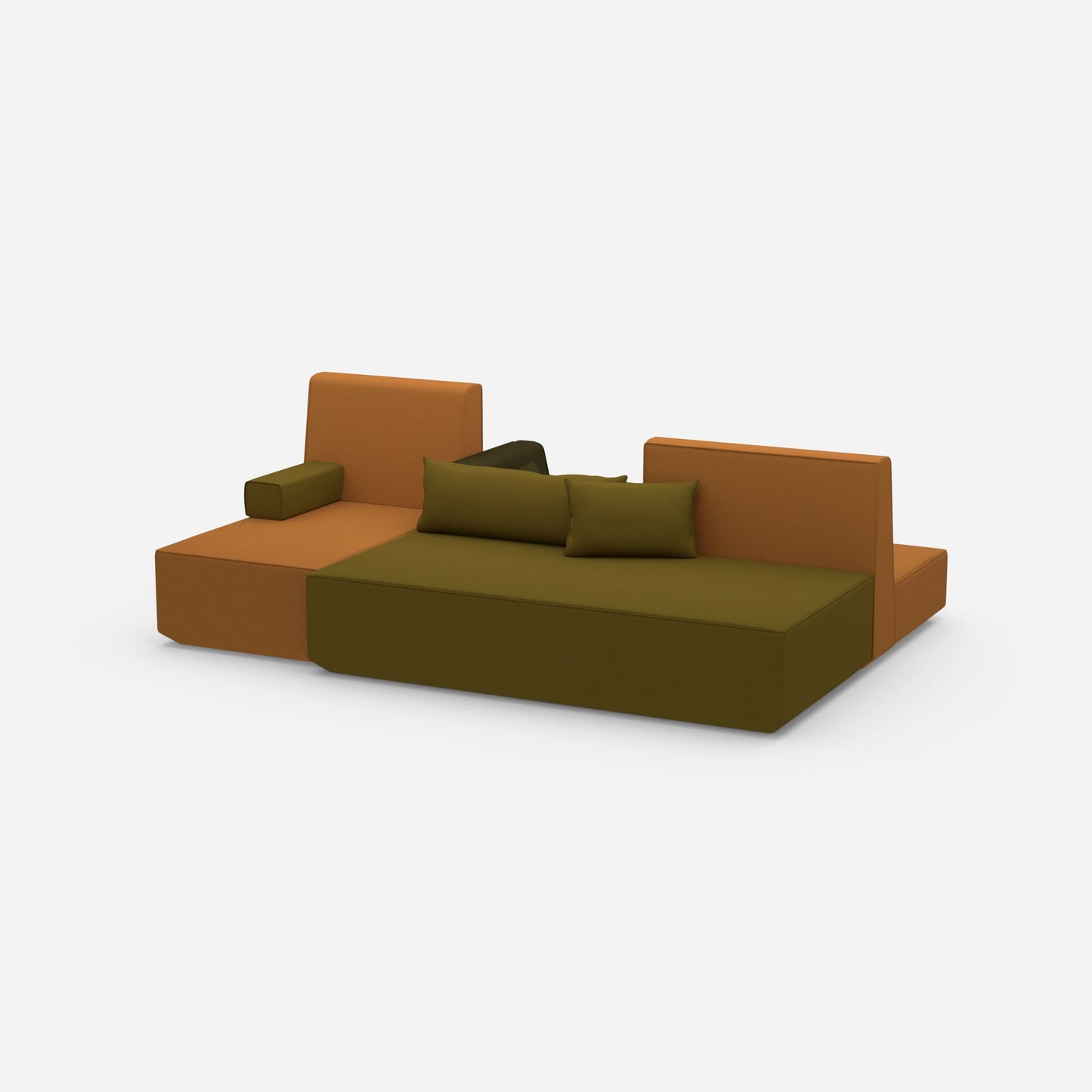 Schlafsofa kleiner Raum von der Seite