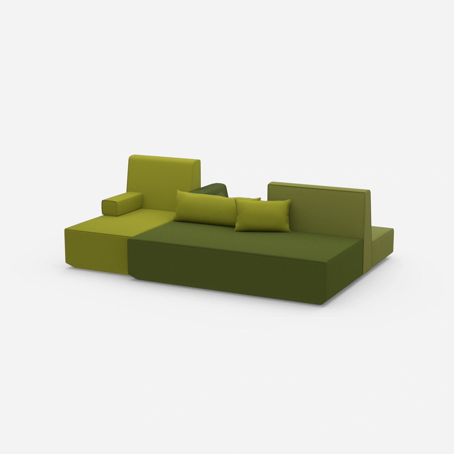 Schlafsofa kleiner Raum von der Seite