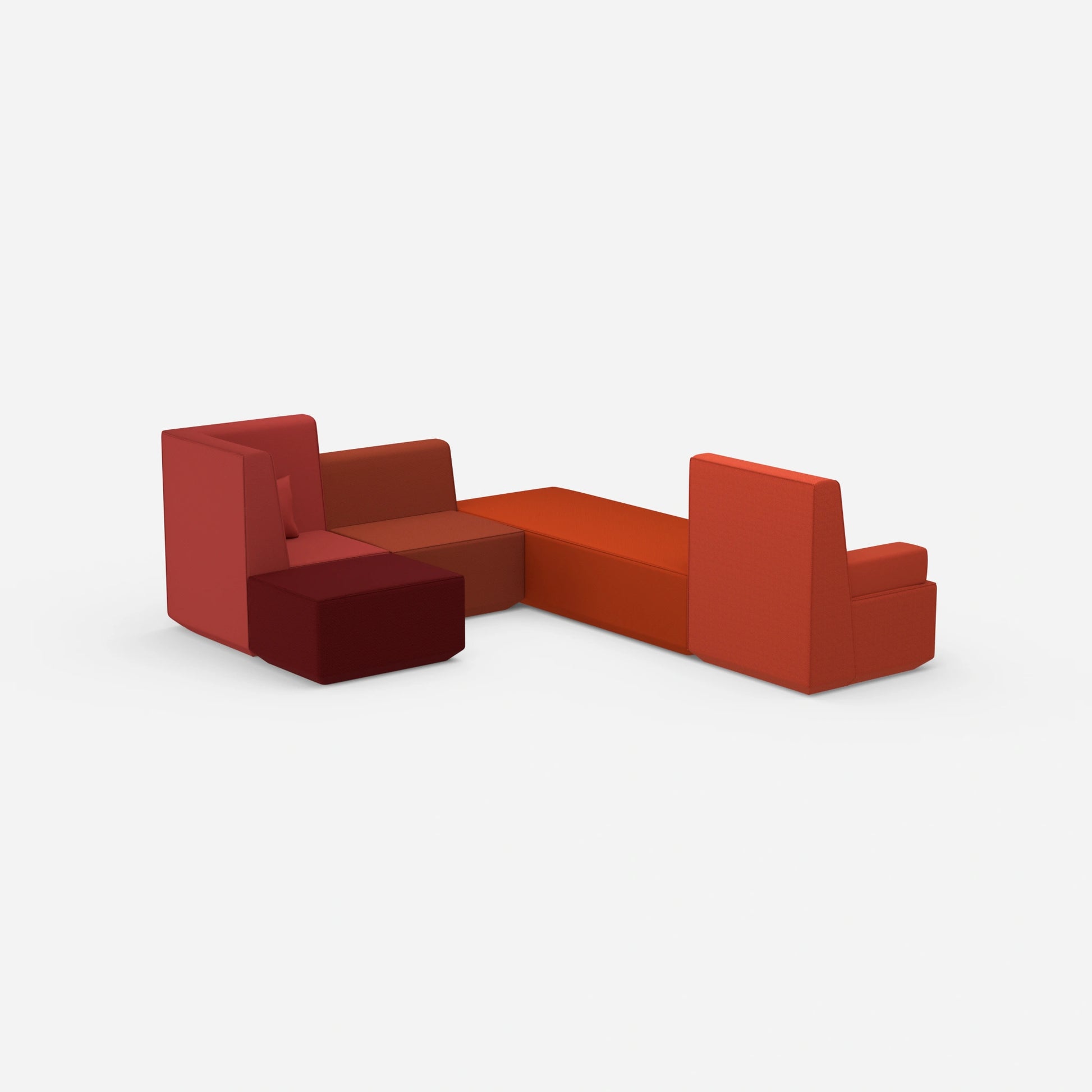 Schlafsofa L Form klein von hinten