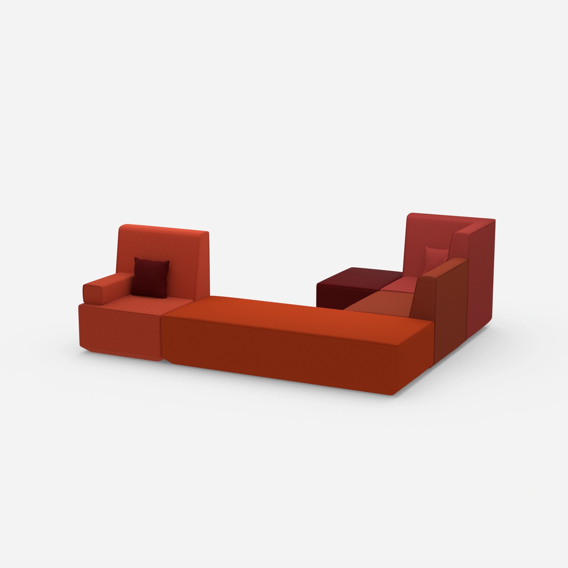 Schlafsofa L Form klein von der Seite