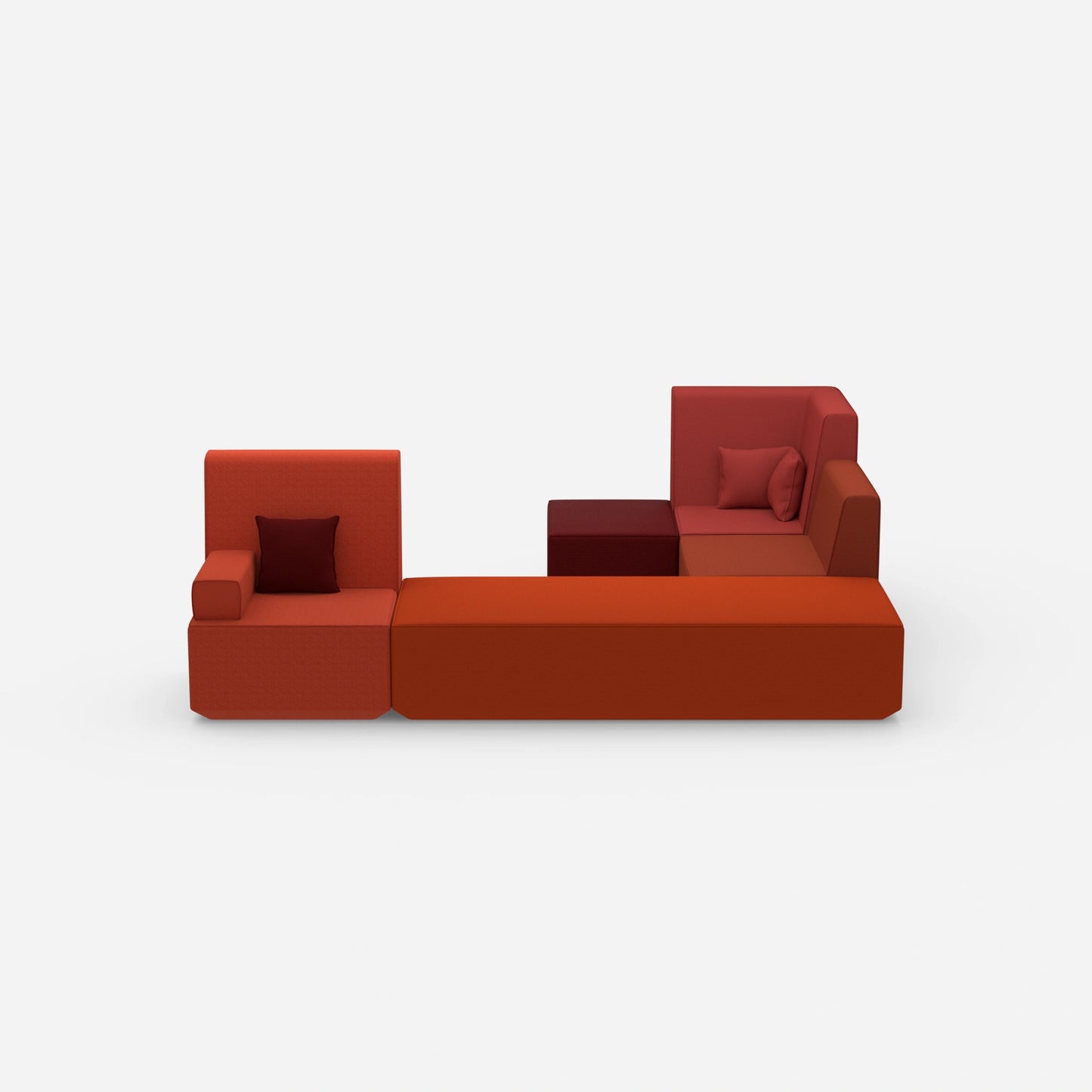 Schlafsofa L Form klein von vorne
