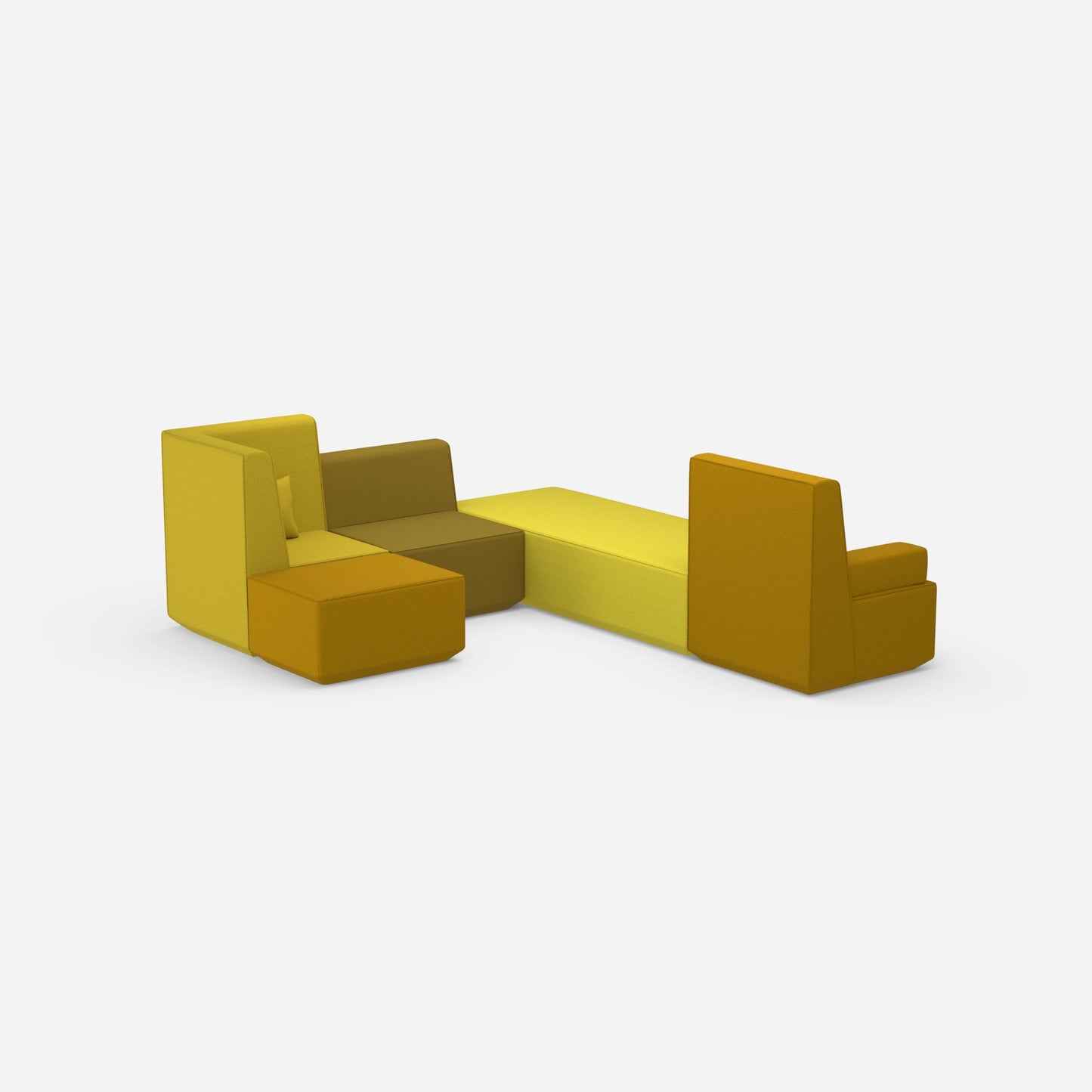 Schlafsofa L Form klein von hinten