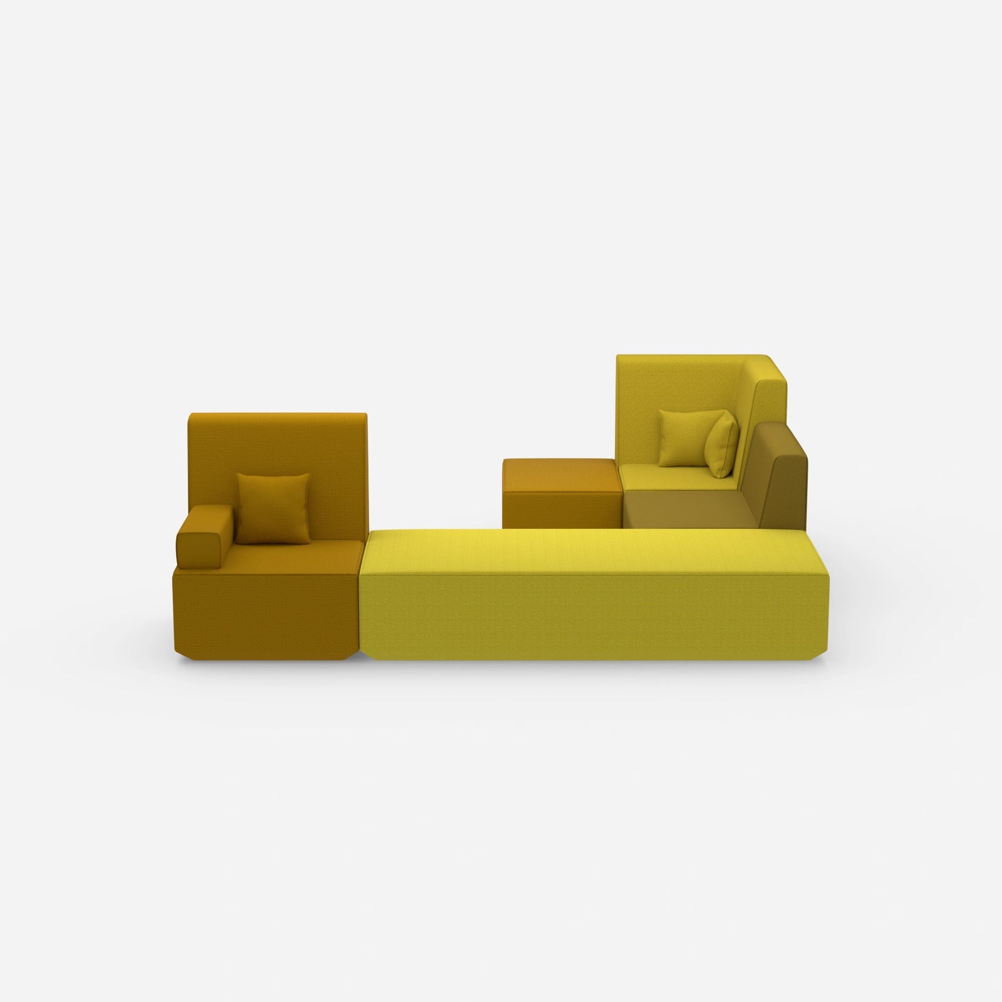 Schlafsofa L Form klein von vorne