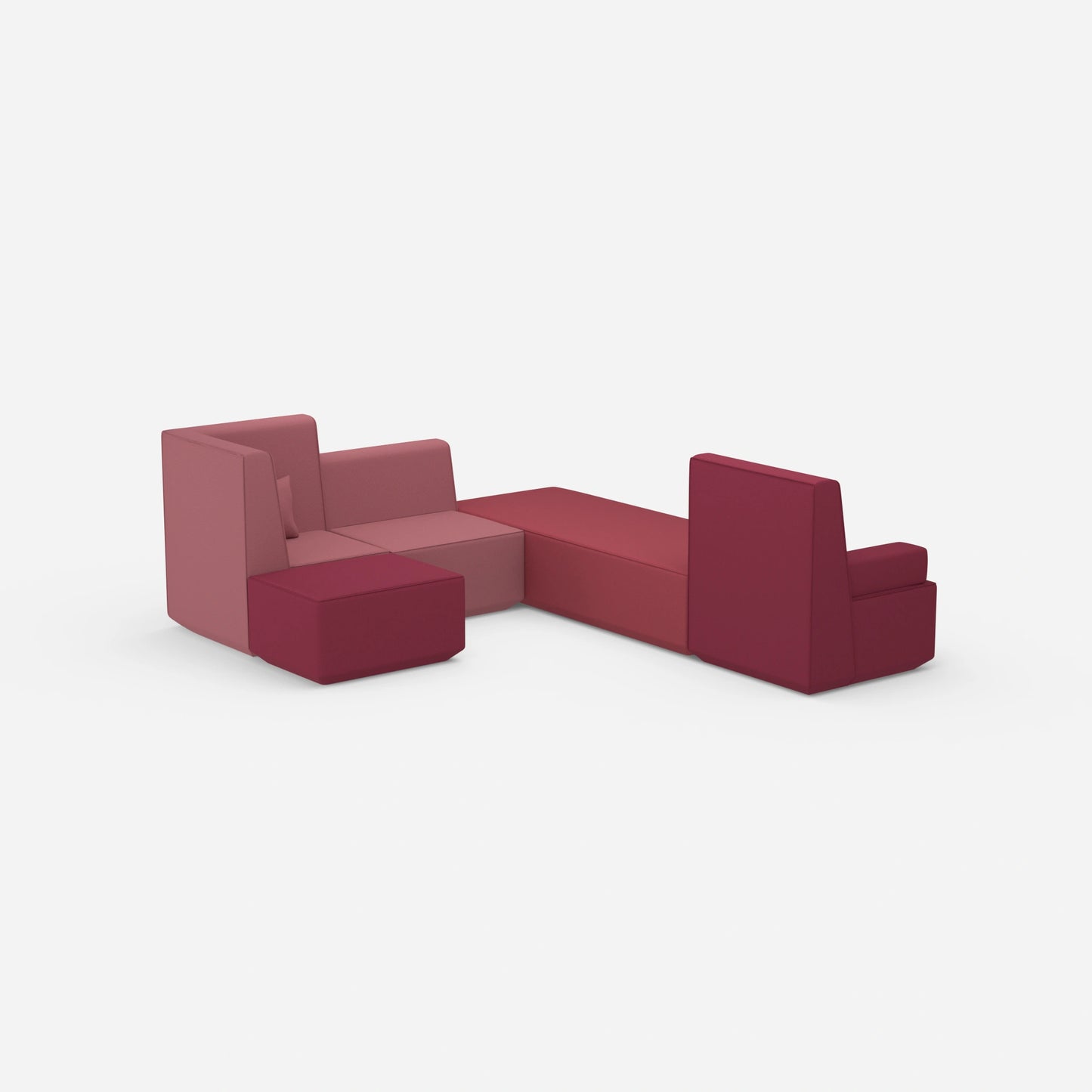 Schlafsofa L Form klein von hinten