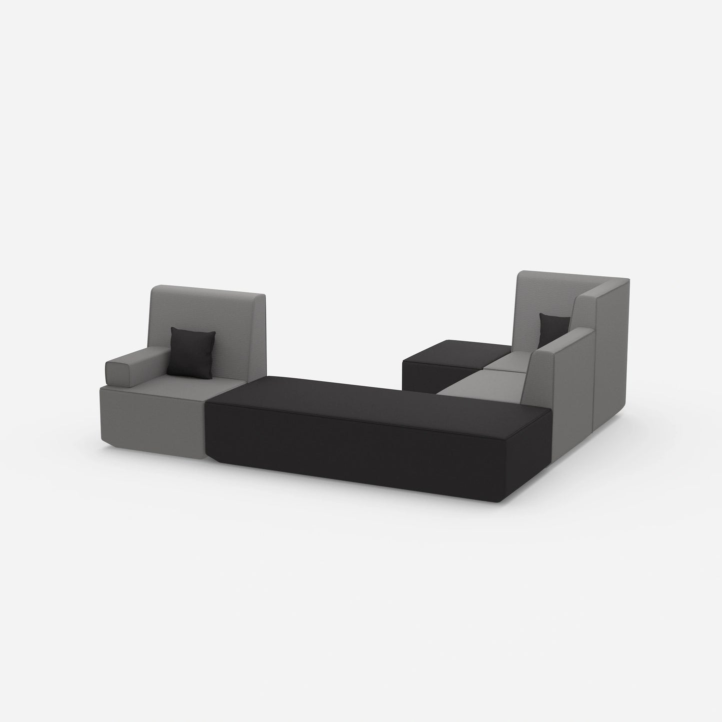 Schlafsofa L Form klein von der Seite