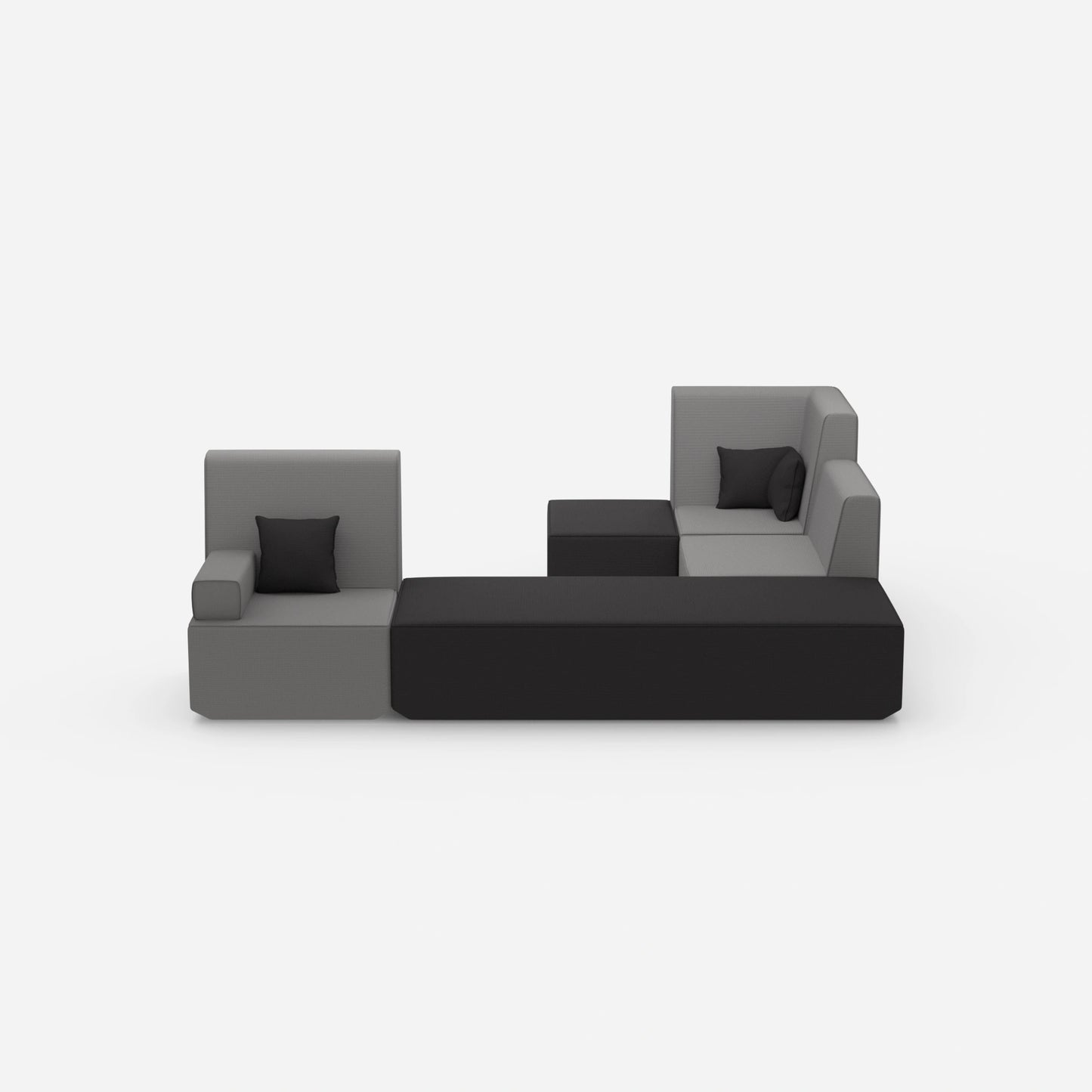 Schlafsofa L Form klein von vorne