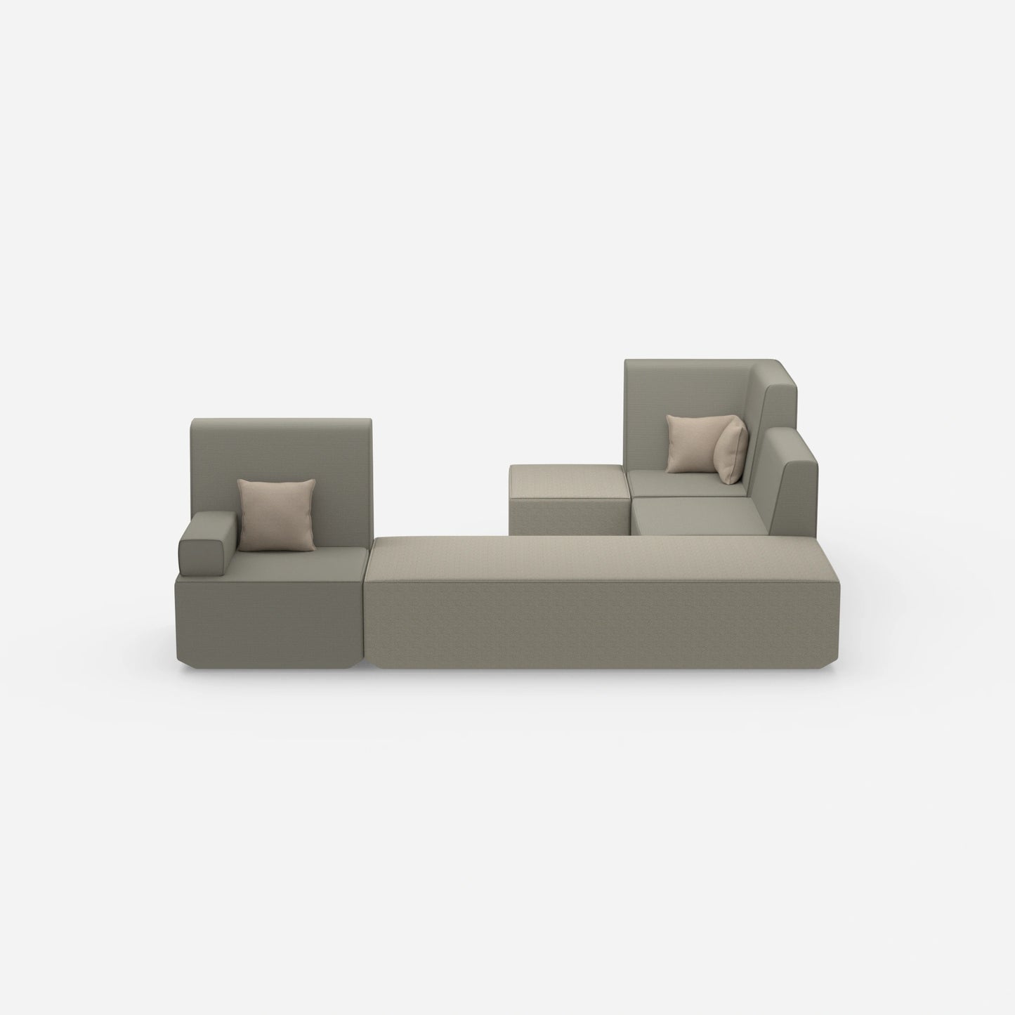 Schlafsofa L Form klein von vorne