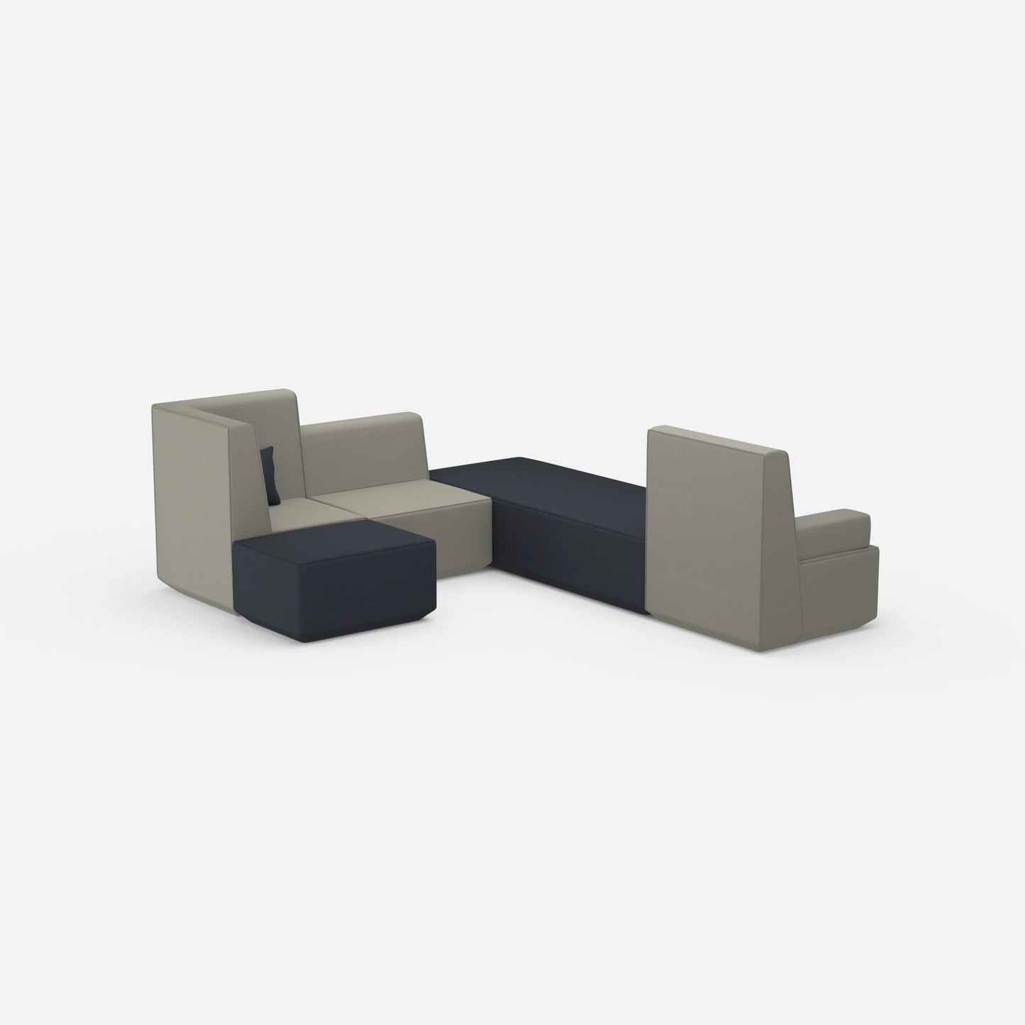 Schlafsofa L Form klein von hinten