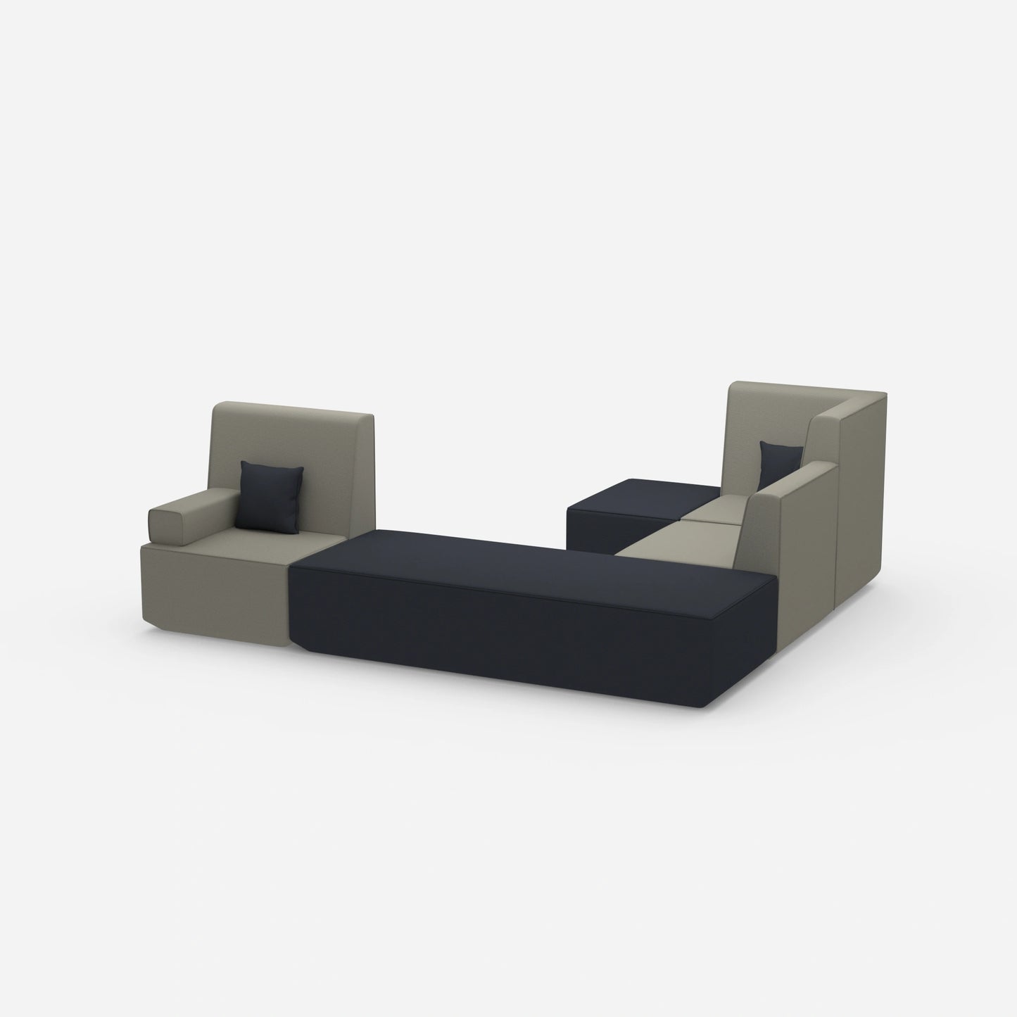 Schlafsofa L Form klein von der Seite
