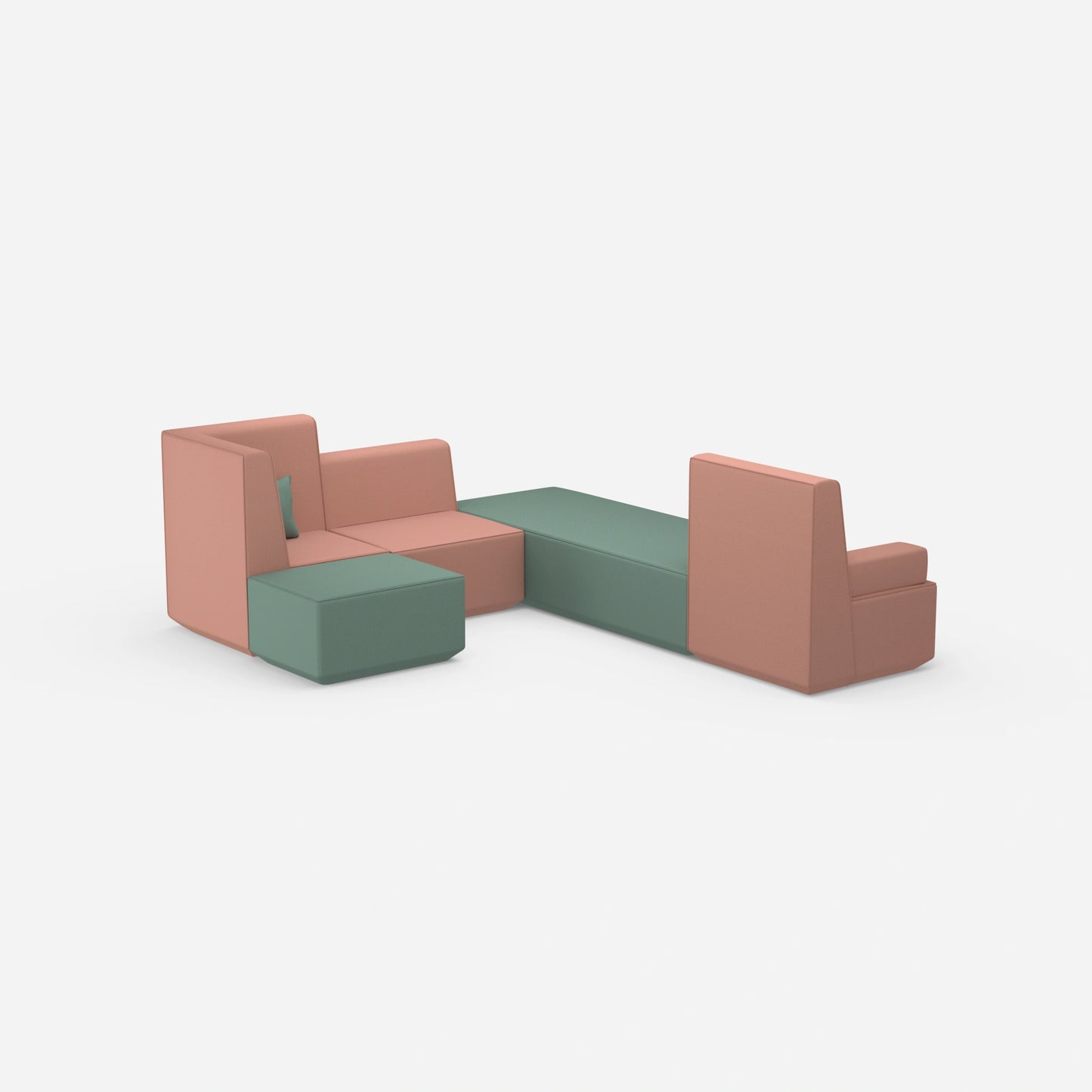 Schlafsofa L Form klein von hinten