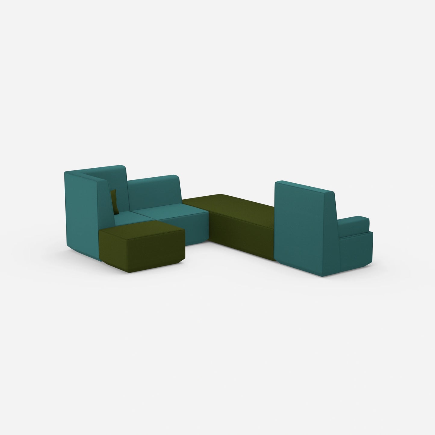Schlafsofa L Form klein von hinten