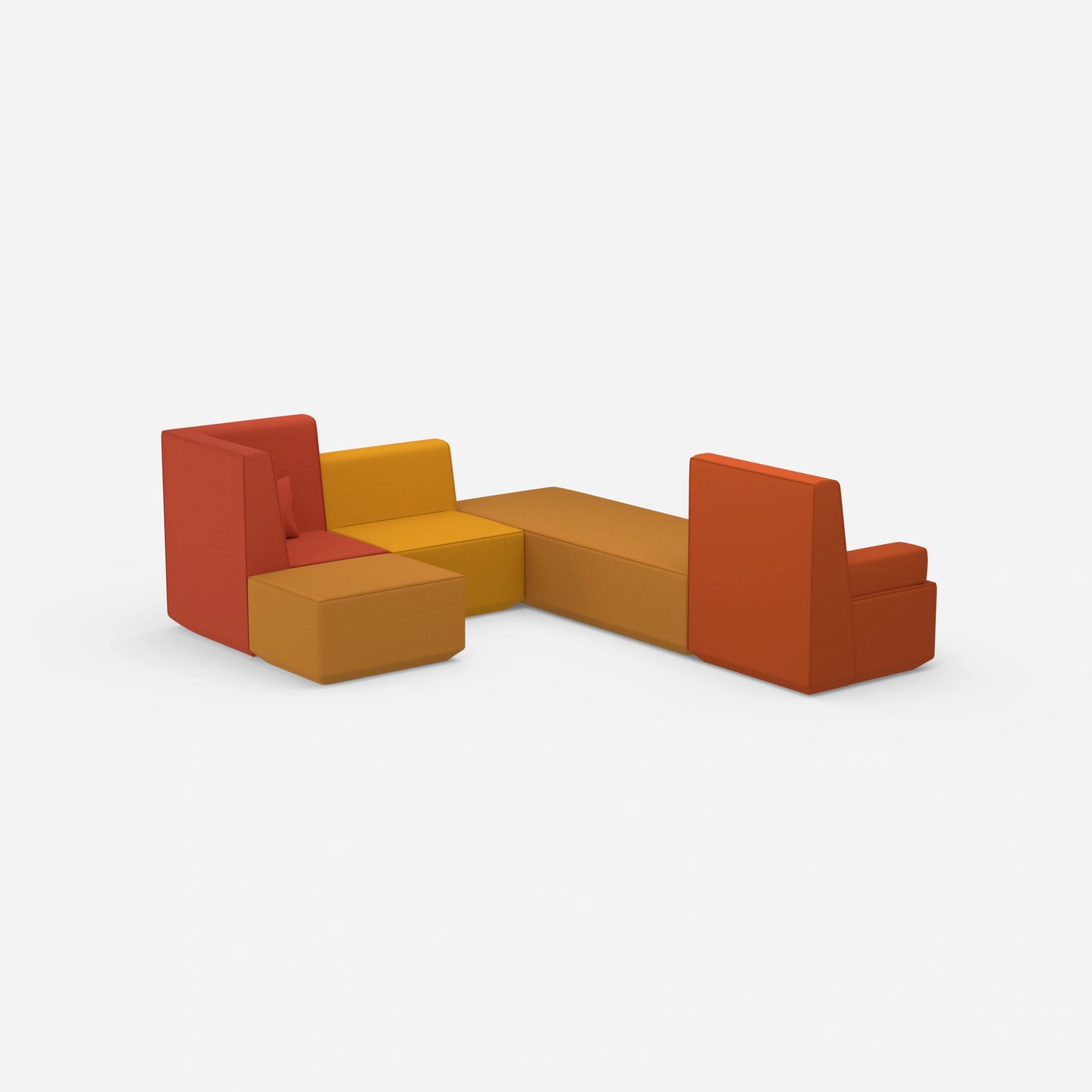 Schlafsofa L Form klein von hinten