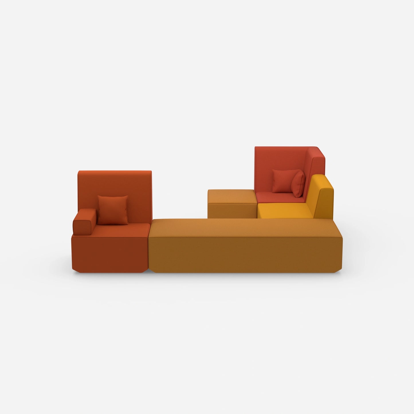 Schlafsofa L Form klein von vorne