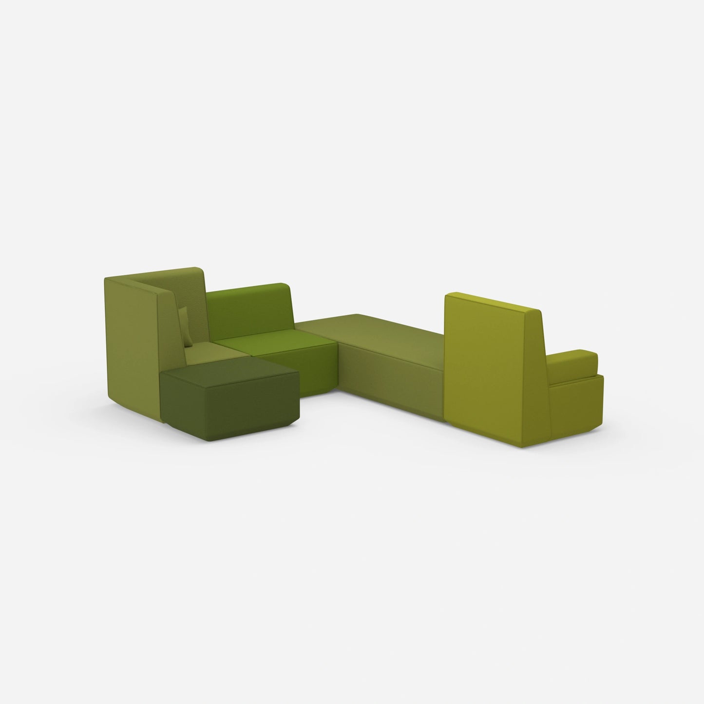 Schlafsofa L Form klein von hinten