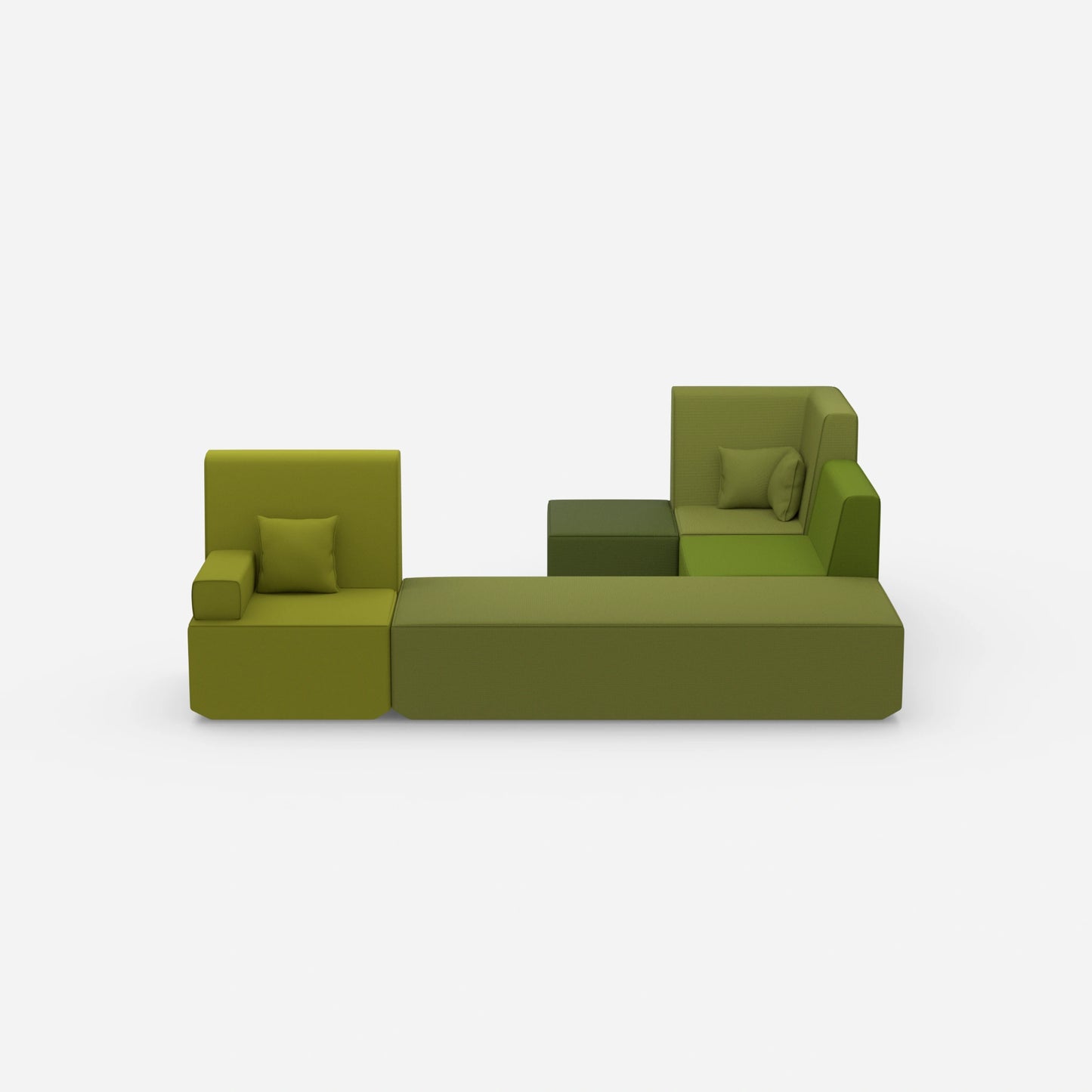 Schlafsofa L Form klein von vorne