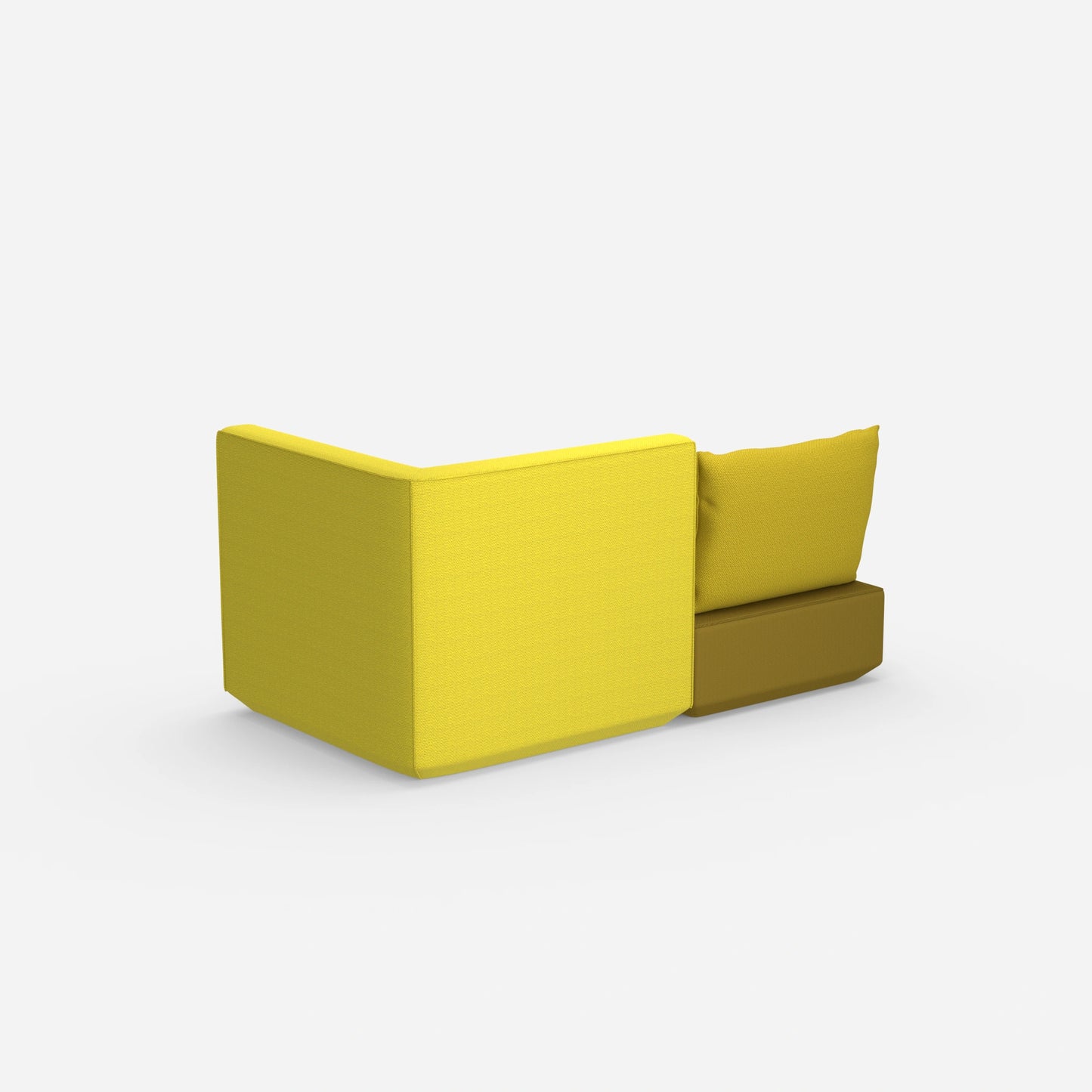 Schlafsofa mit Sessel von hinten