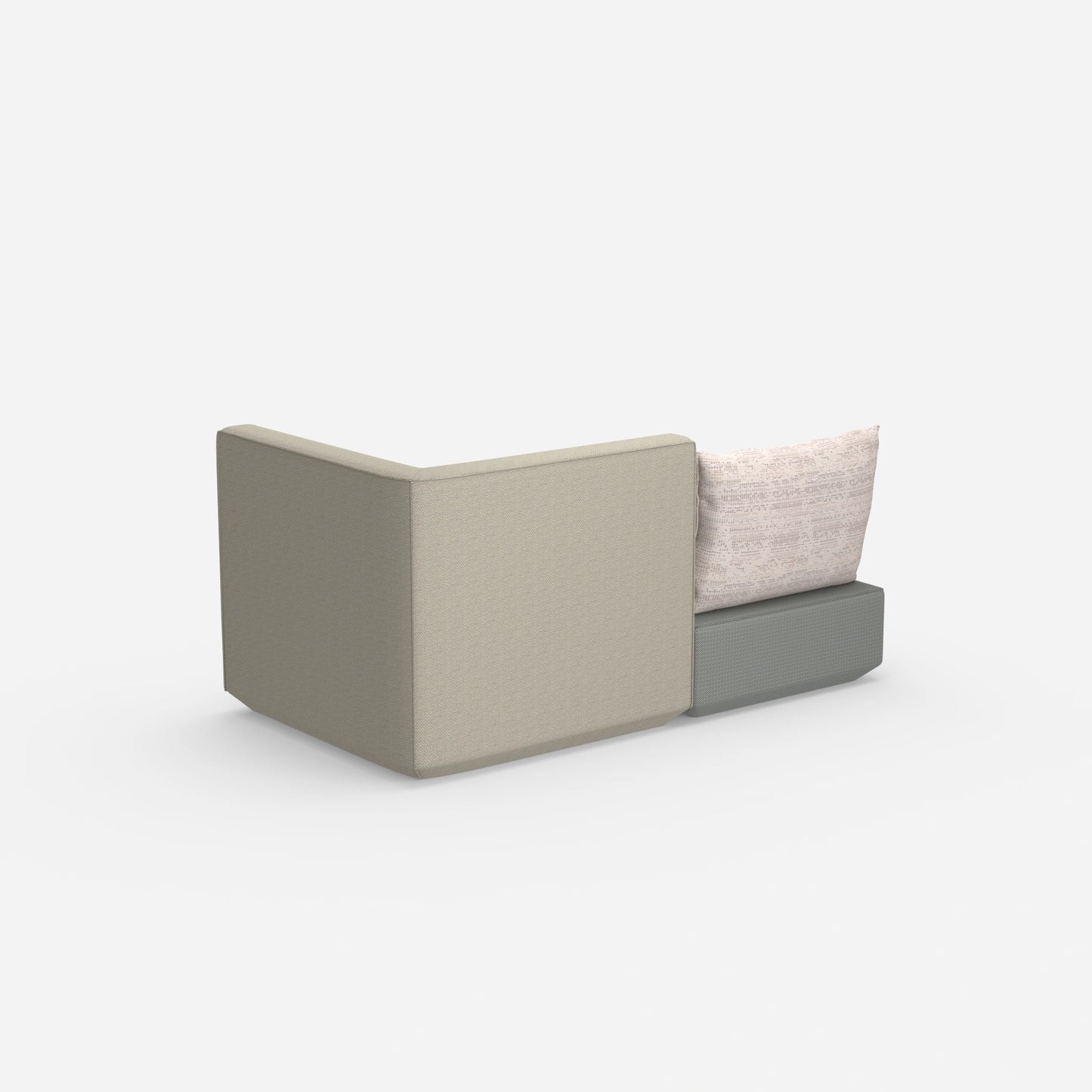 Schlafsofa mit Sessel von hinten