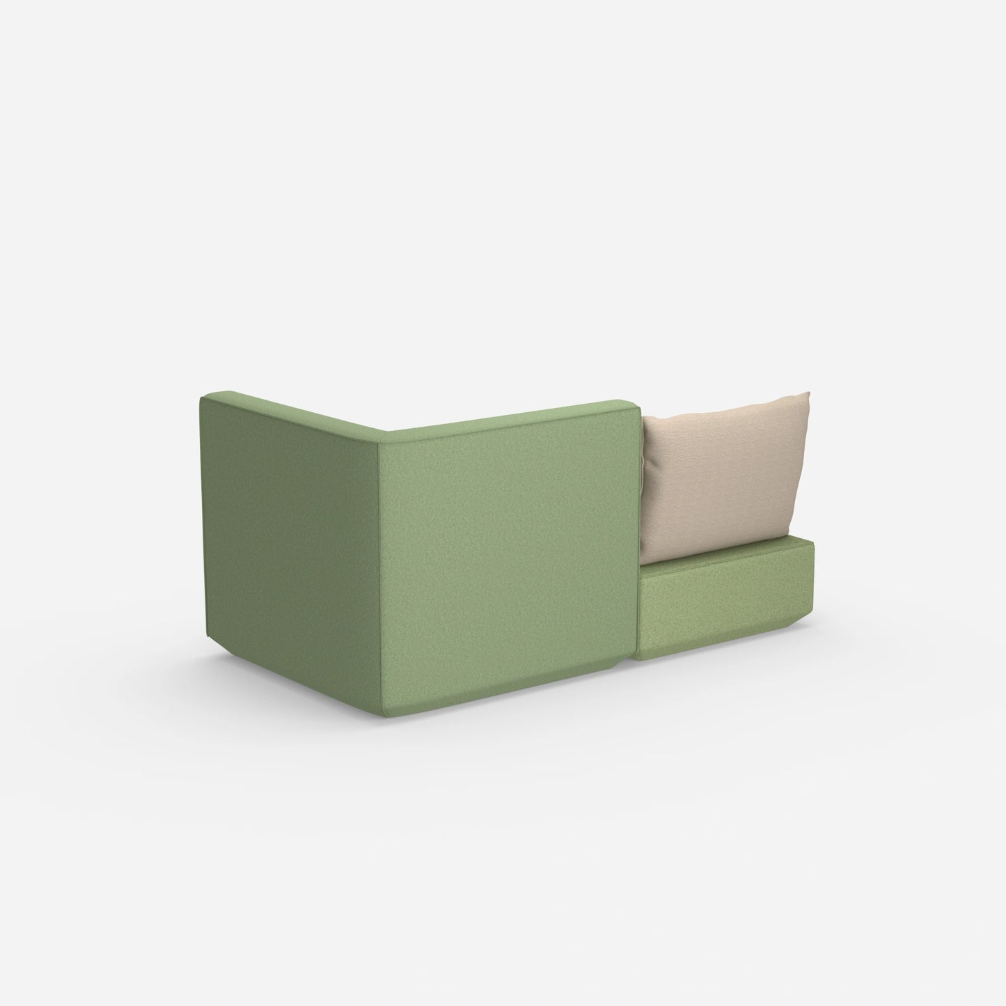 Schlafsofa mit Sessel von hinten