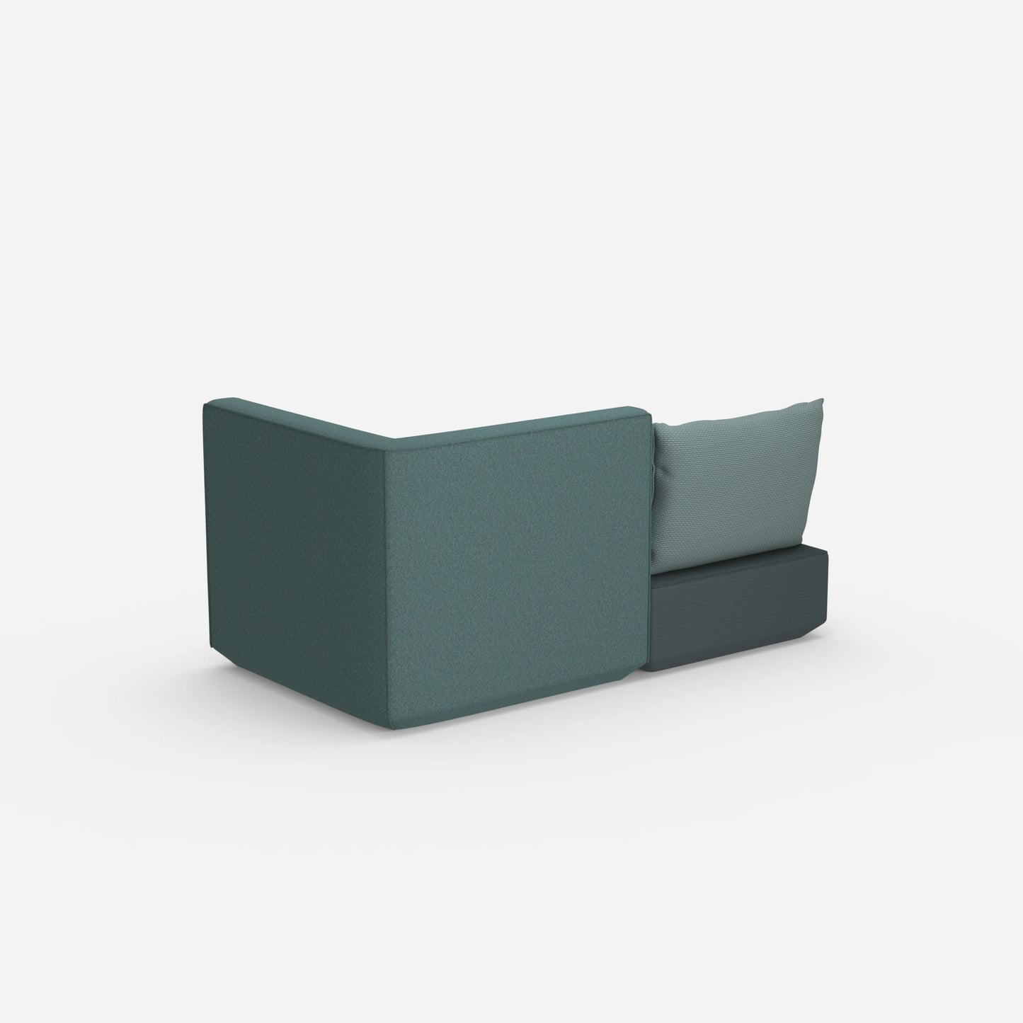 Schlafsofa mit Sessel von hinten