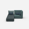 Schlafsofa mit Sessel von vorne