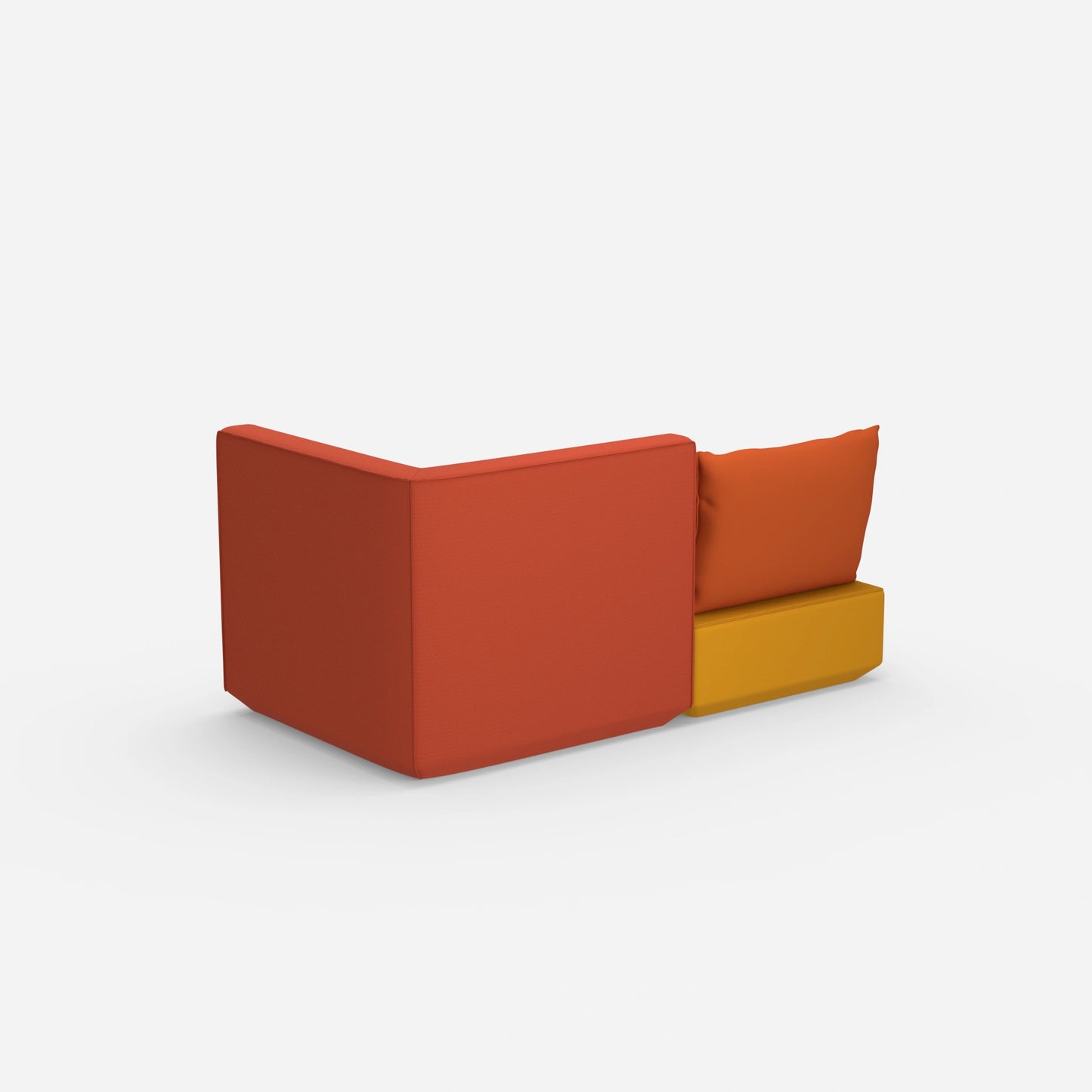 Schlafsofa mit Sessel von hinten