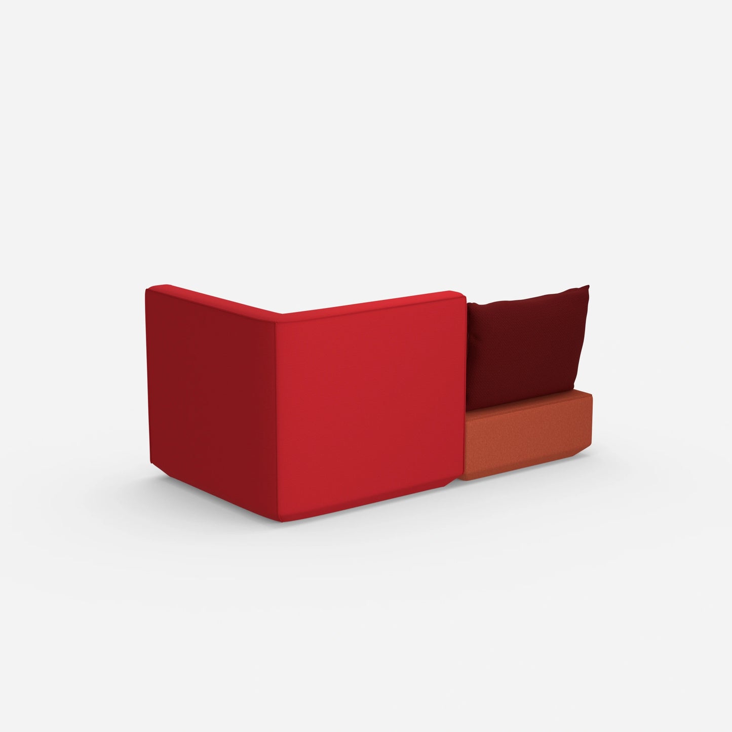 Schlafsofa mit Sessel von hinten